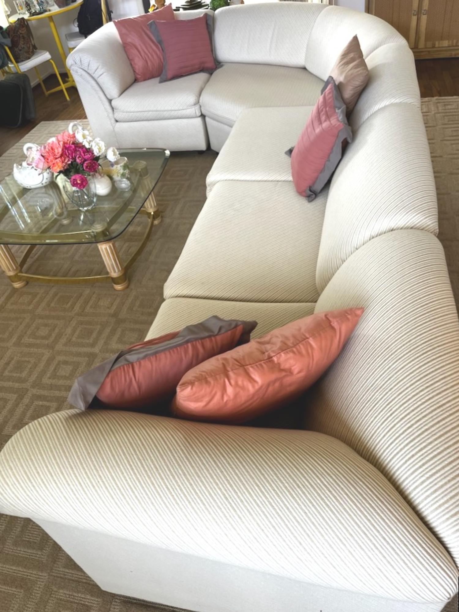 Free Delivery - Vintage Low Slung Four-Piece Sectional Sofa Image #2 | Ivy Store