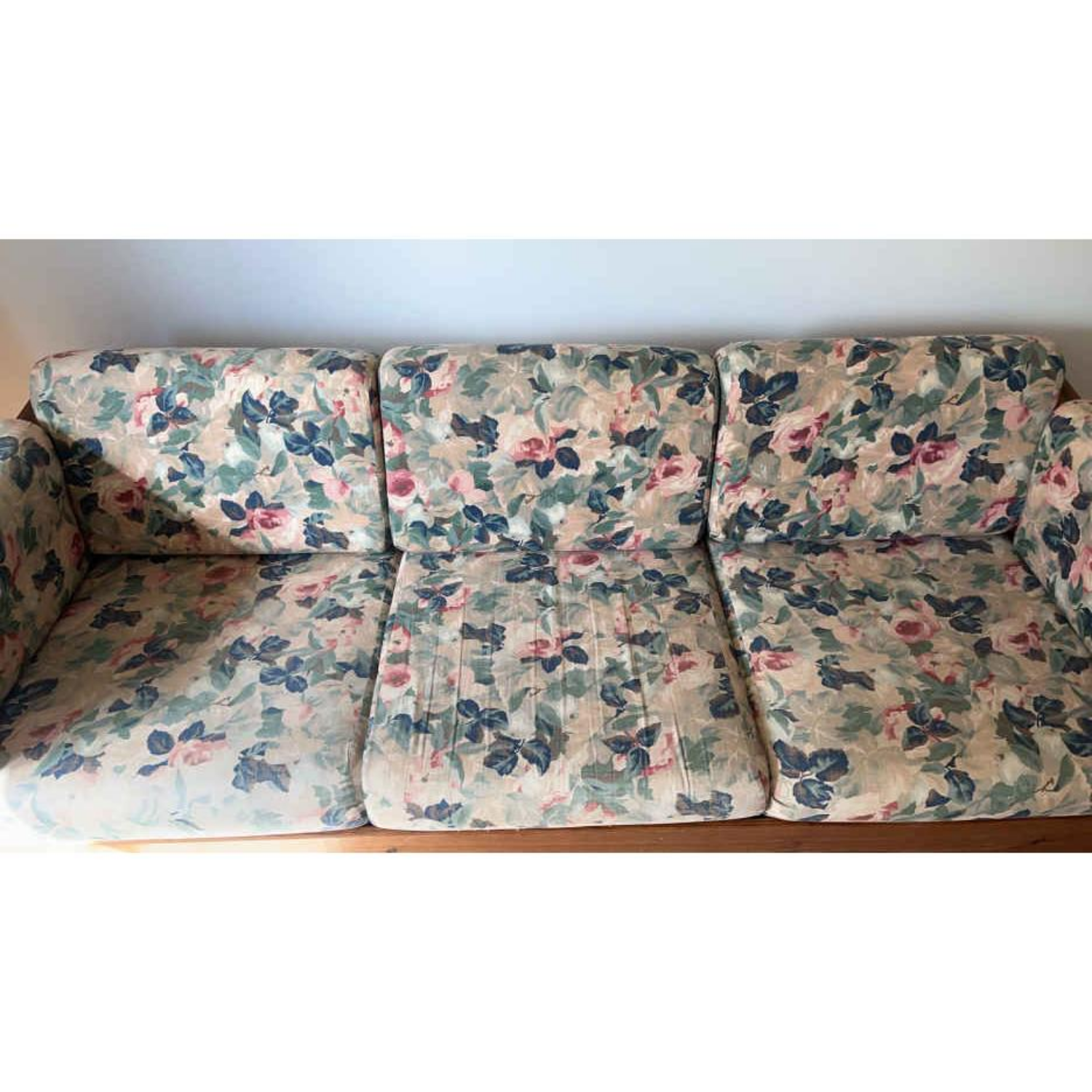 Free Delivery - Floral-Upholstered Wooden Sofa Couch 3 Seater image | Ivy Store