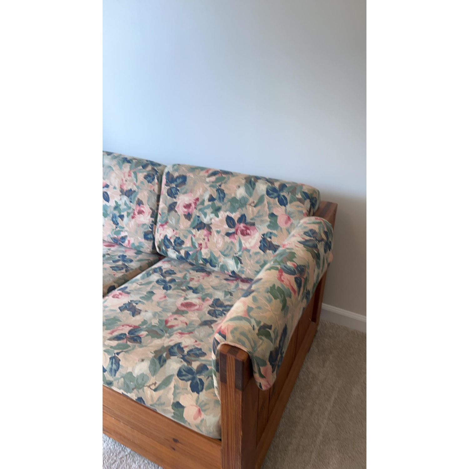 Free Delivery - Floral-Upholstered Wooden Sofa Couch 3 Seater image | Ivy Store