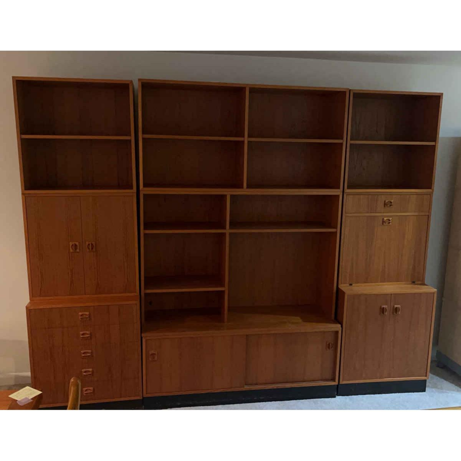 Free Delivery - MCM Mid Century Modern Teak Wall Shelving Unit Image #1 | Ivy Store