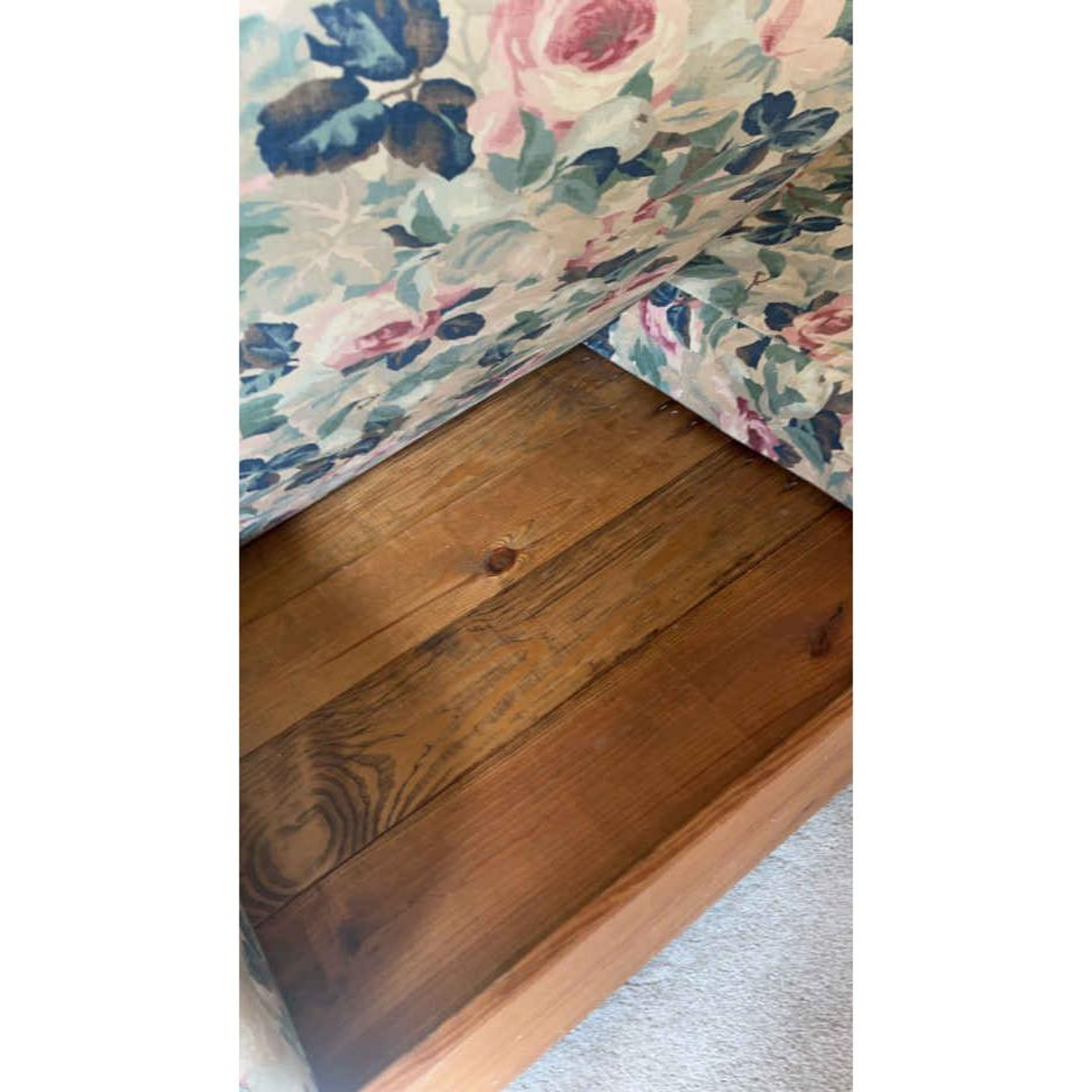 Free Delivery - Floral-Upholstered Wooden Sofa Couch 3 Seater image | Ivy Store
