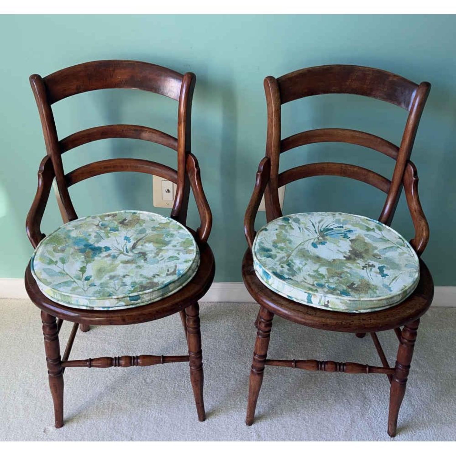 Free Delivery - Pair of Vintage Wooden Chairs Image #1 | Ivy Store