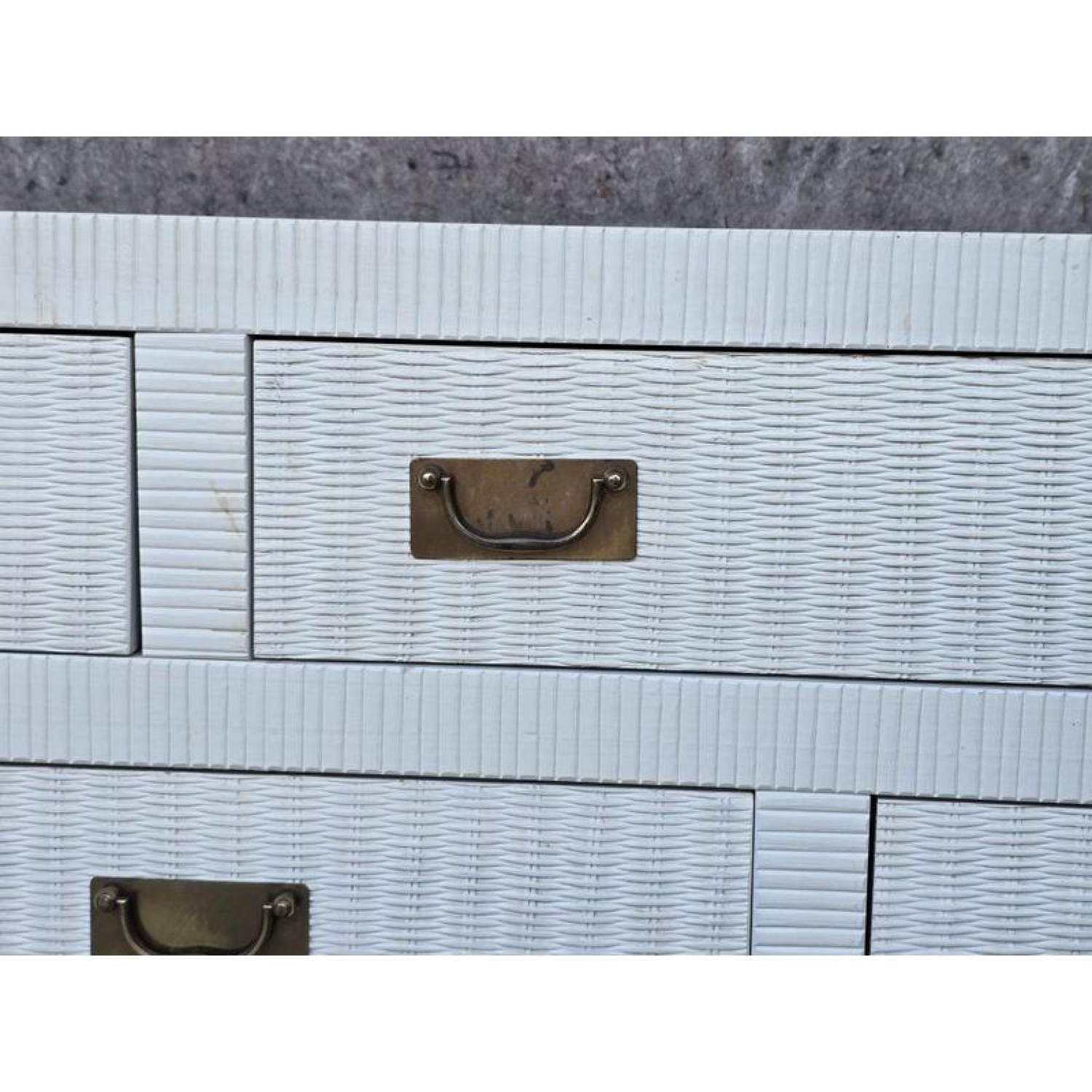 Free Delivery - LEA THE BEDROOM PEOPLE Vintage Campaign Style Long Dresser Wicker Rattan image | Ivy Store