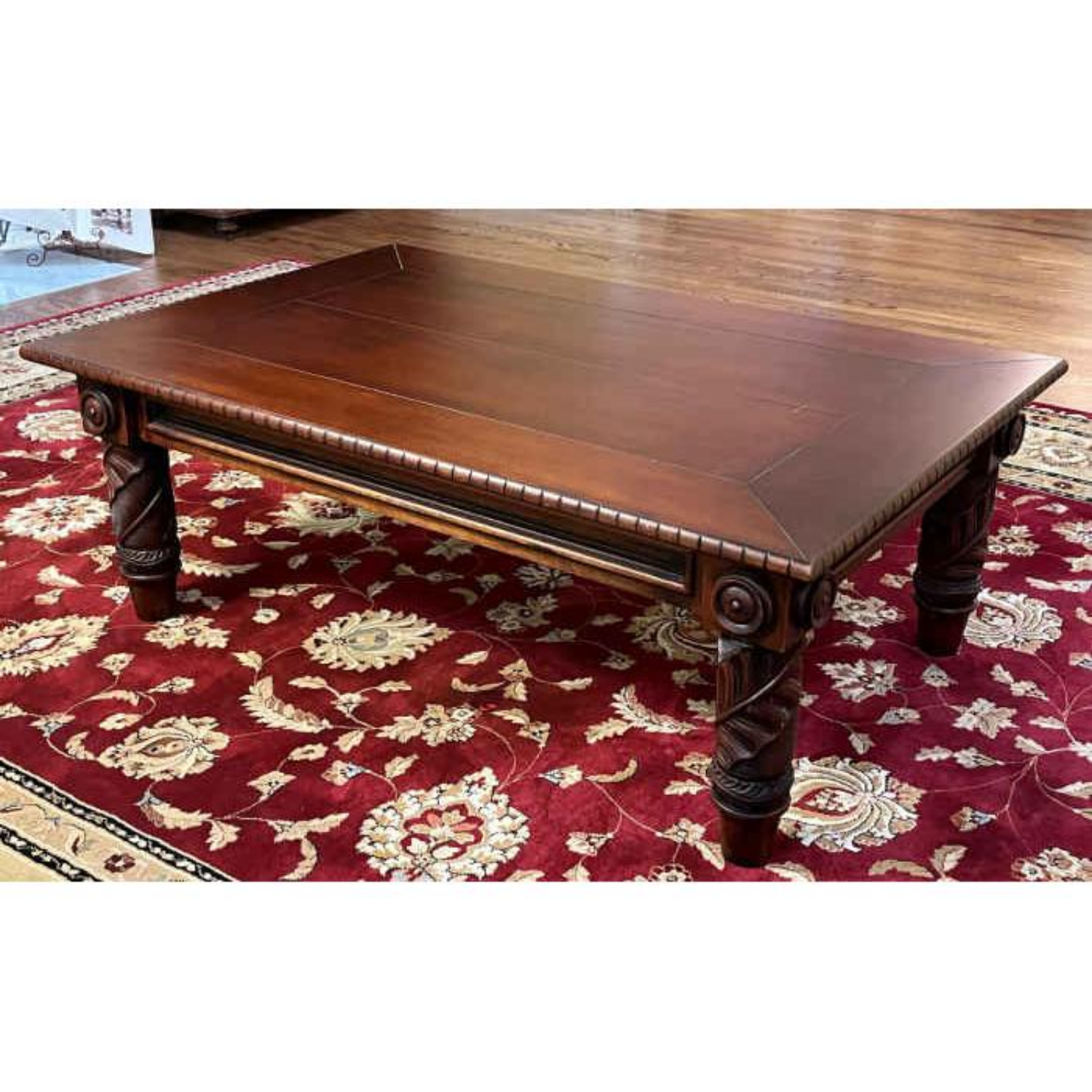 Free Delivery - Ralph Lauren American Mahogany Carved Wood Coffee Table  Image #2 | Ivy Store
