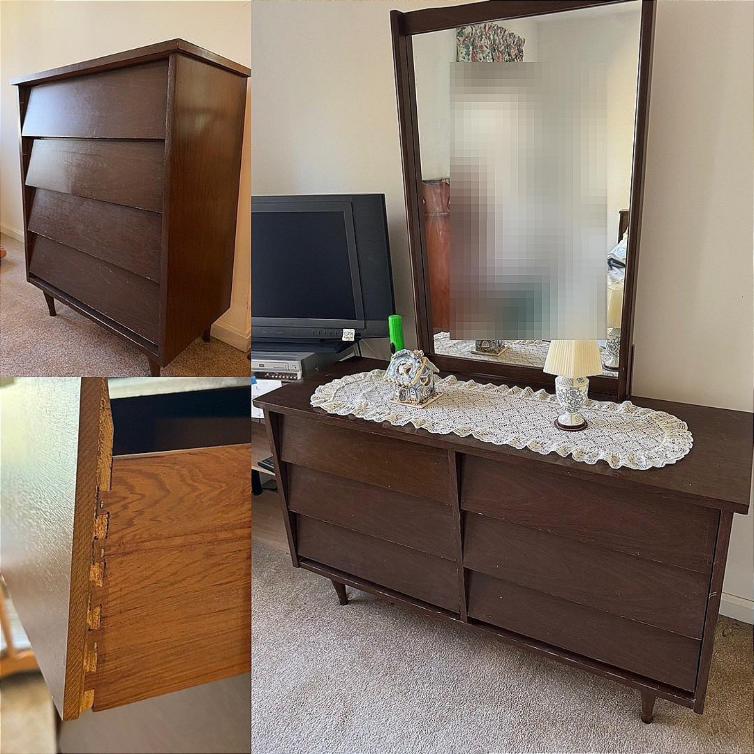 Free Delivery - MCM Mid Century Modern Dresser Chest of Drawers Pair Image #1 | Ivy Store