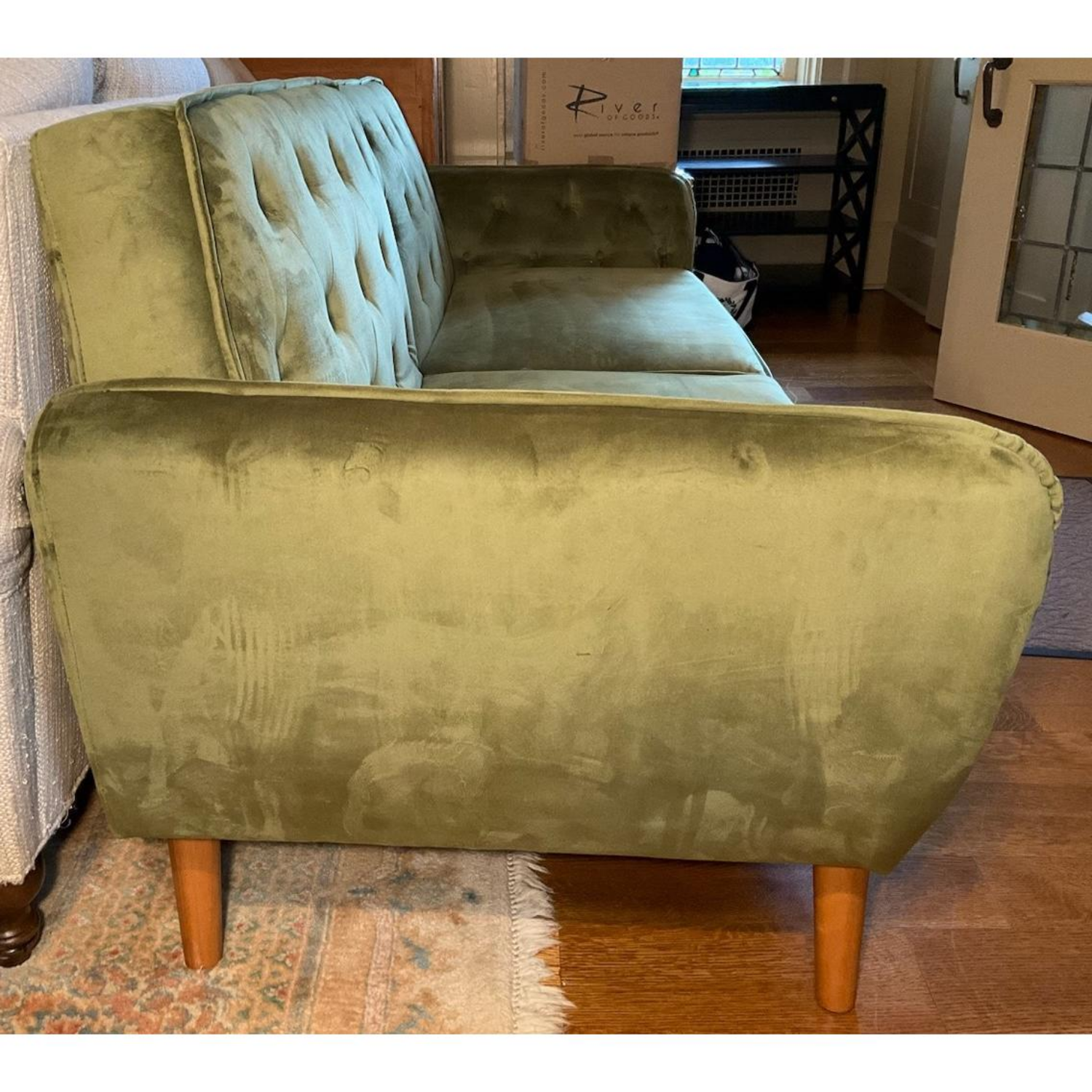 Free Delivery - Novogratz Tallulah Green Futon Sofa image | Ivy Store