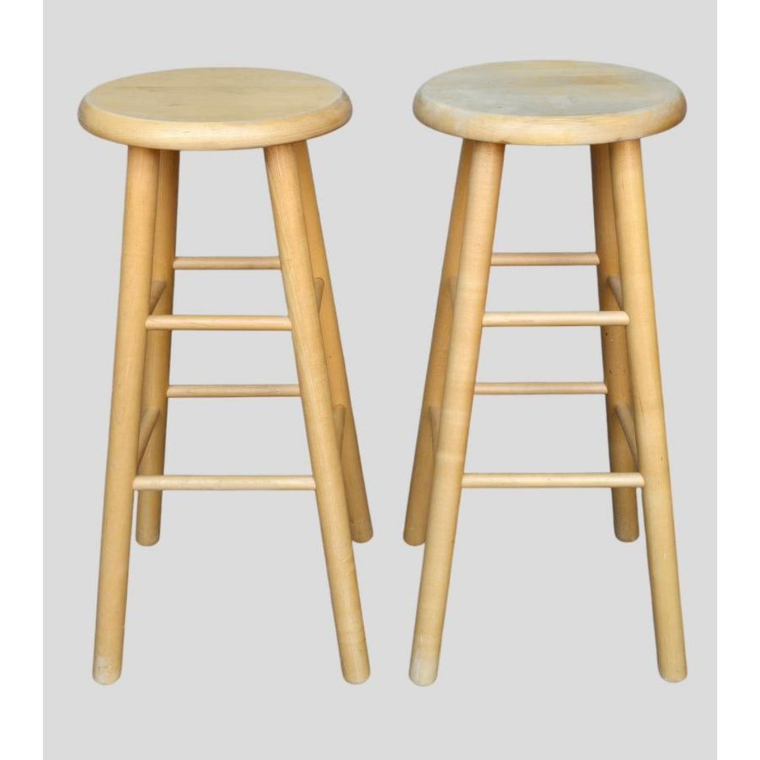 Free Delivery - Pair Blonde Wood Counter Stools image | Ivy Store