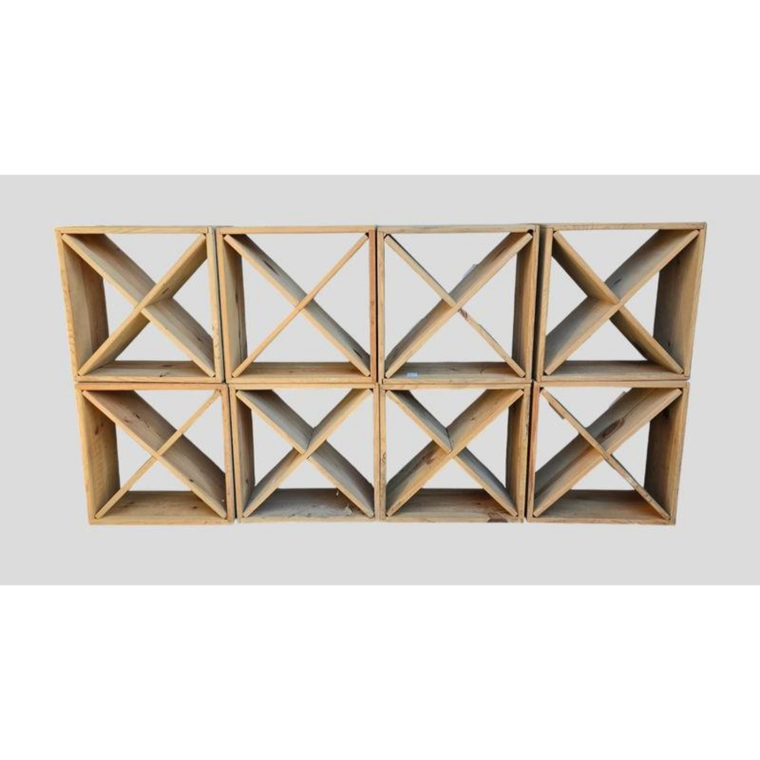 Free Delivery - Vintage Wood X BOX Display Storage Wine 8 Stackable Units  Image #1 | Ivy Store