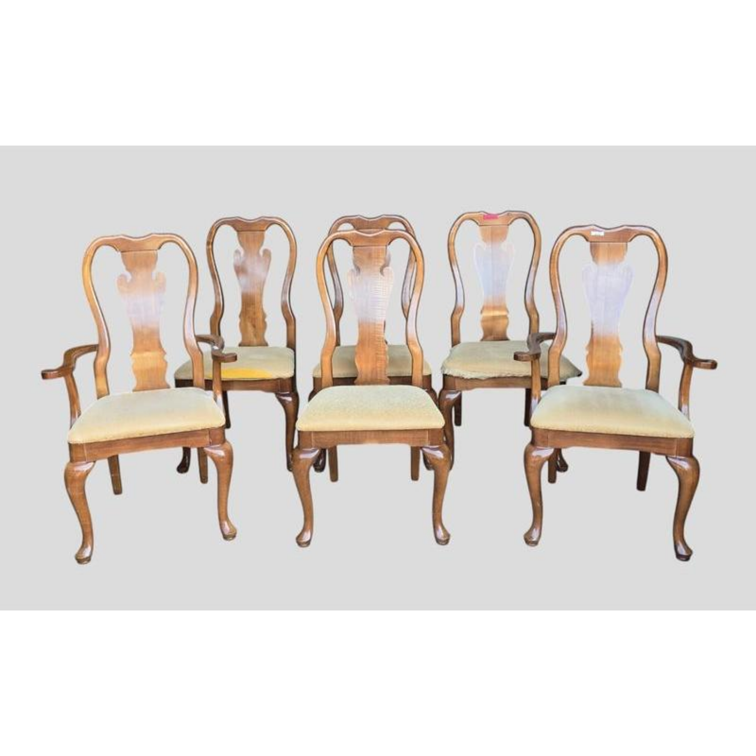 Free Delivery - THOMASVILLE 6 Vintage Wood Dining Chairs Image #1 | Ivy Store