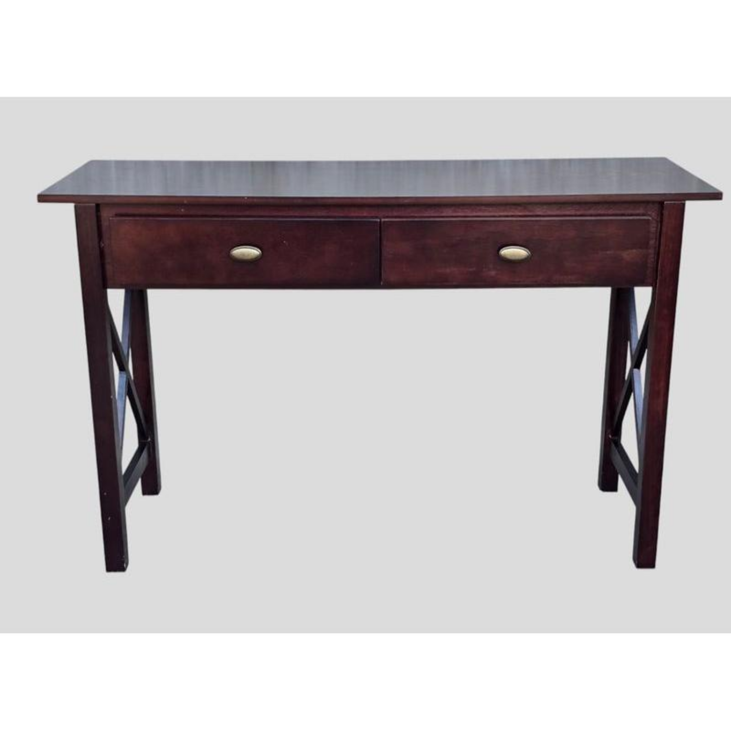 Free Delivery - Vintage Modernist Wood Console Table 2 Drawers Image #1 | Ivy Store