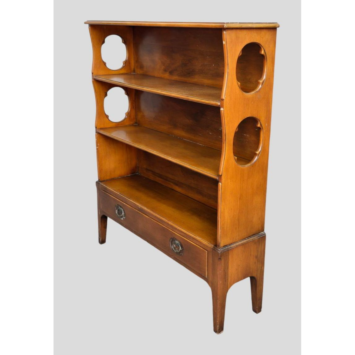 Free Delivery - Lovely Narrow Vintage Wood Display Bookcase  Image #1 | Ivy Store