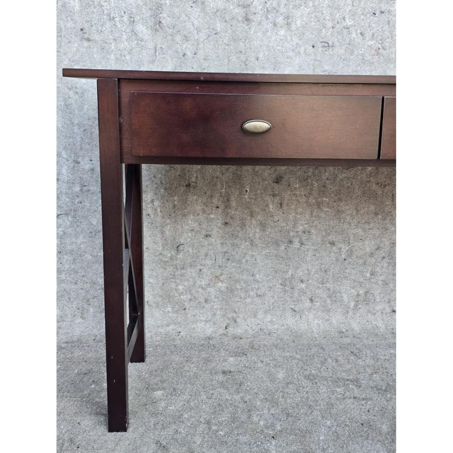 Free Delivery - Vintage Modernist Wood Console Table 2 Drawers Image #2 | Ivy Store