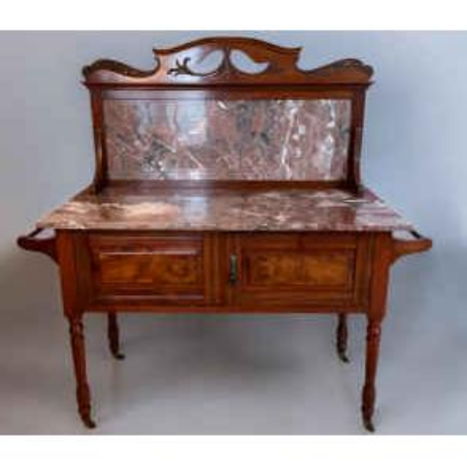 Free Delivery - Antique Marble Top Wash Stand Console Table image | Ivy Store