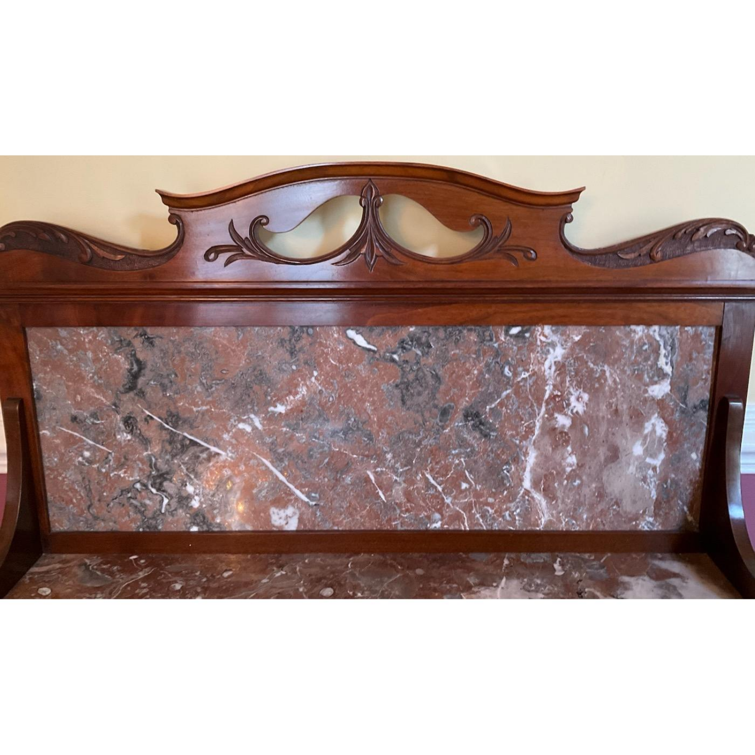 Free Delivery - Antique Marble Top Wash Stand Console Table image | Ivy Store