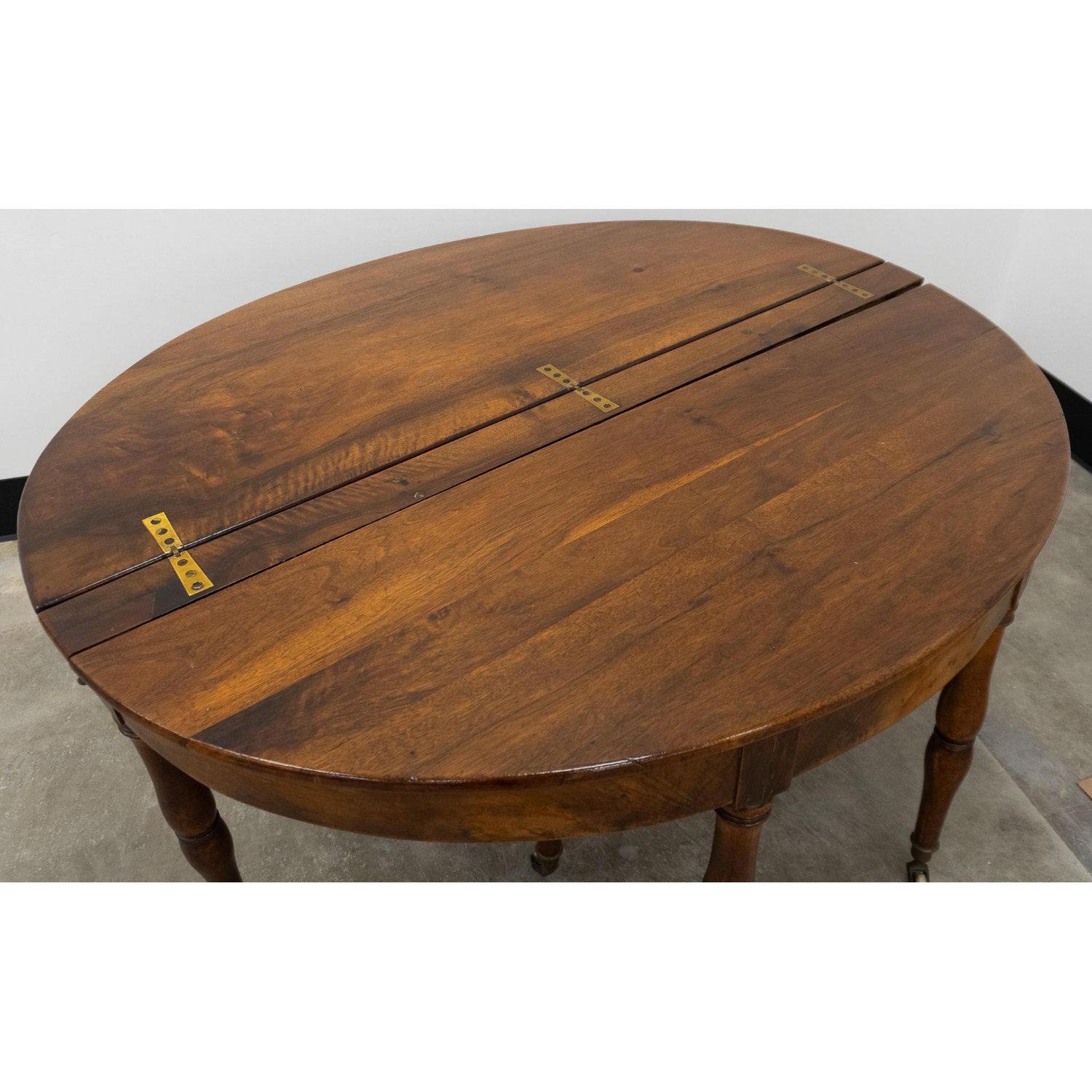 Free Delivery - French Provincial Style Mixed Fruitwood Hinged Top Demilune Games Table Image #2 | Ivy Store