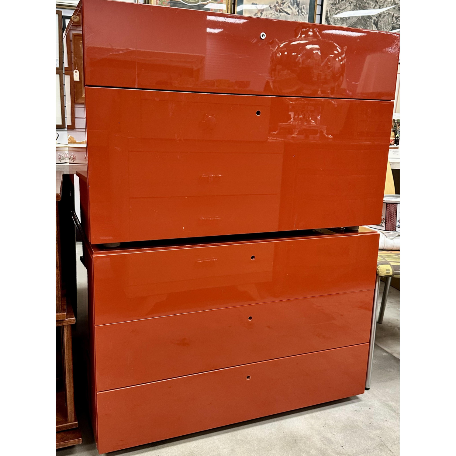 Free Delivery - Pair Cassina Gloss Lacquered Side Cabinets Image #1 | Ivy Store