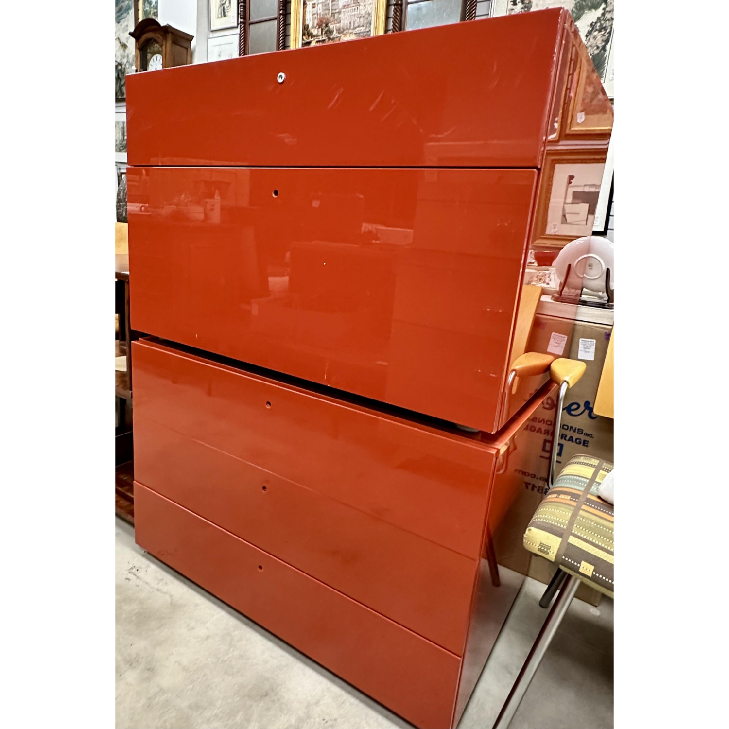 Free Delivery - Pair Cassina Gloss Lacquered Side Cabinets Image #2 | Ivy Store