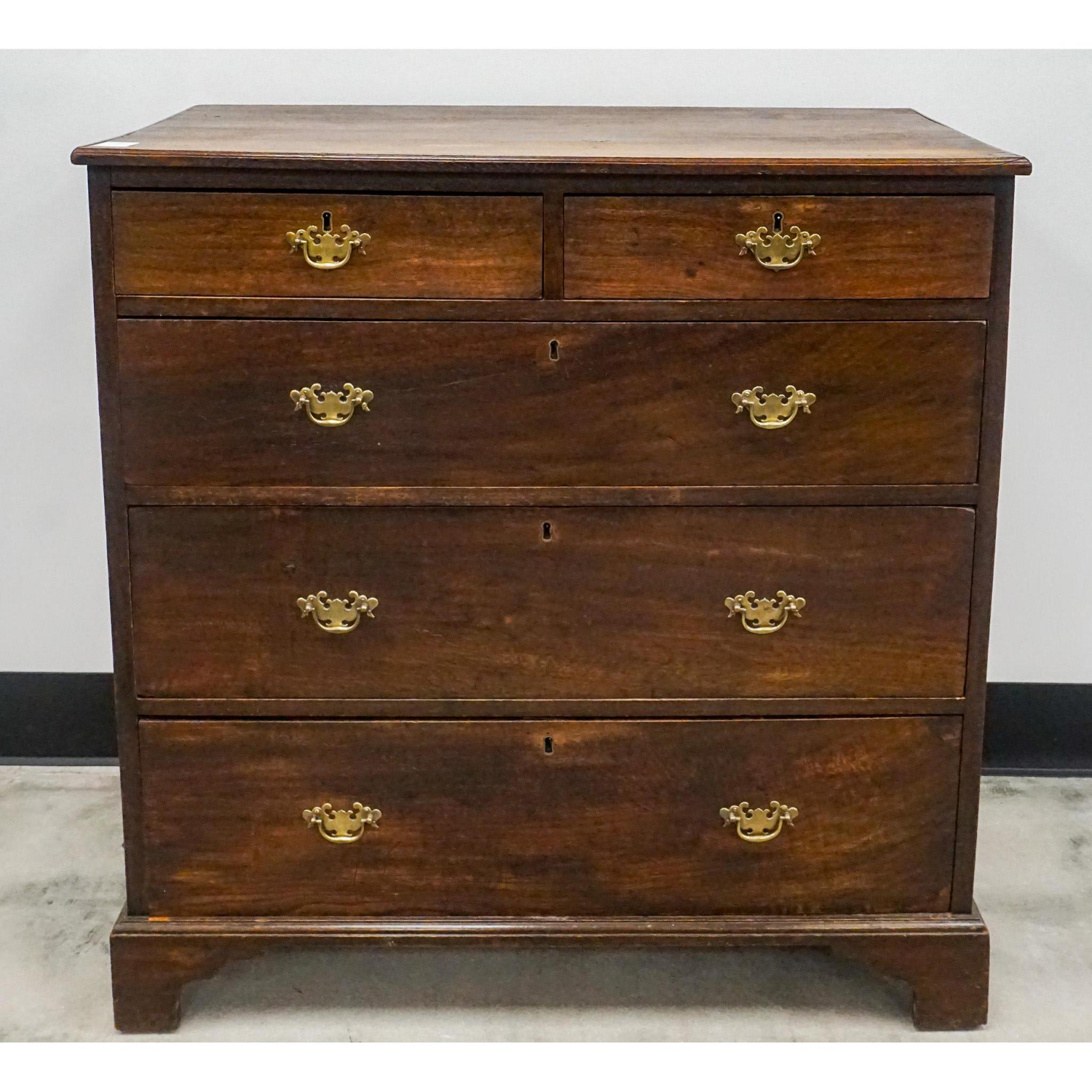 Free Delivery - Antique George III Oak Chest of Drawers, Early 19th Century Image #1 | Ivy Store