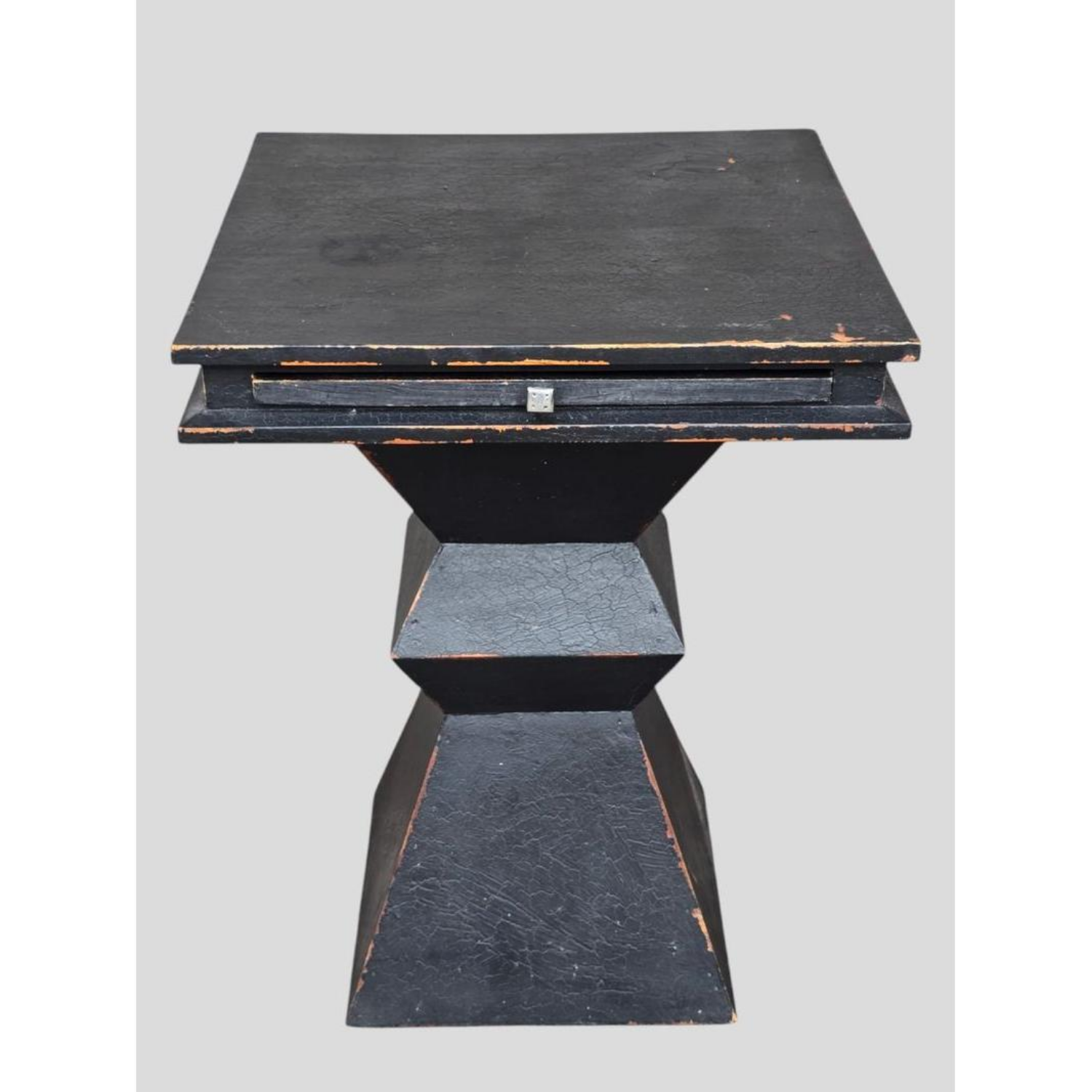 Free Delivery - Vintage Abstract Modern Wood Painted Side Table with 1 Drawer Image #1 | Ivy Store