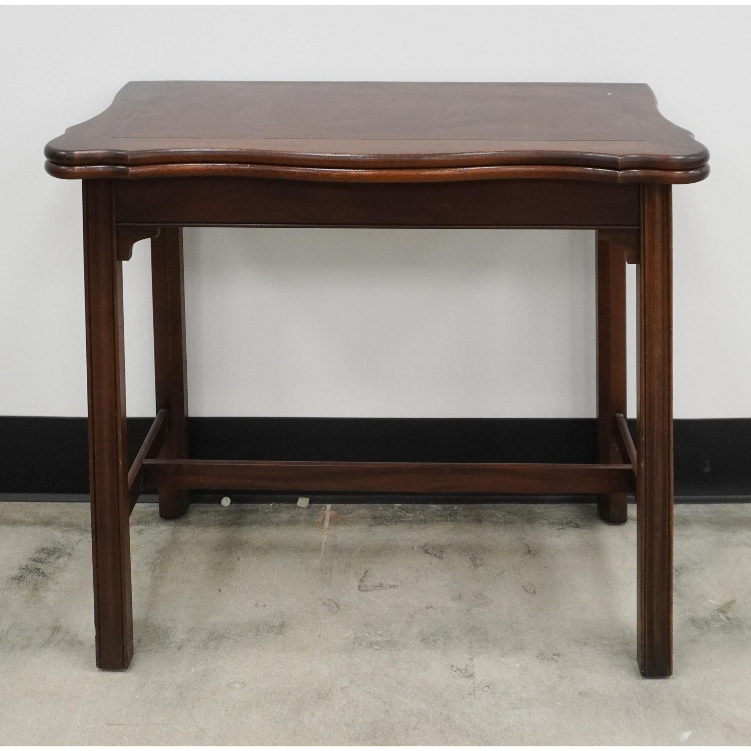 Free Delivery - George III Style Mahogany Fold Top Card Table Image #1 | Ivy Store