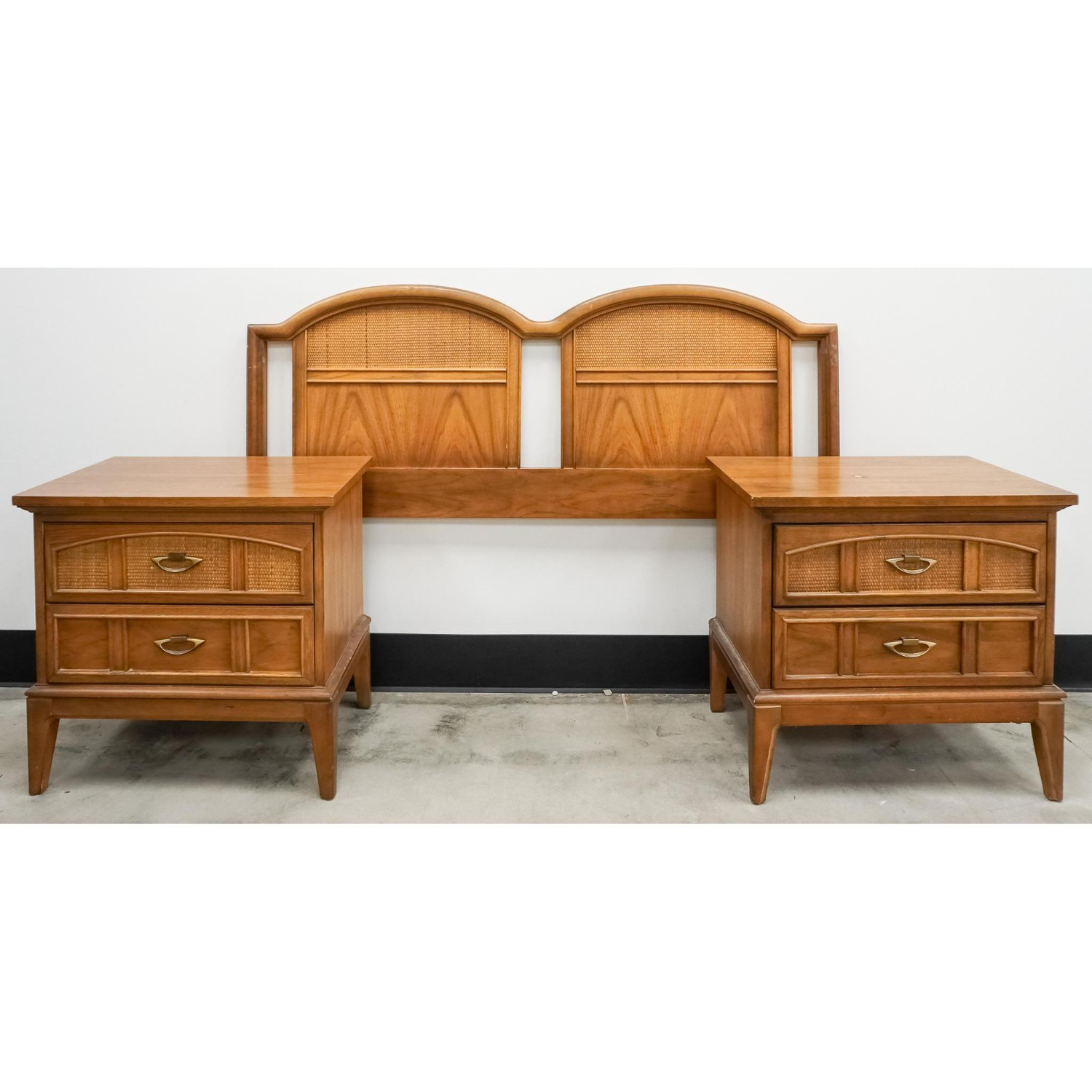 Free Delivery - Dixie Bedroom Set - Oak Triple Long Dresser, Tall Dresser,  Nightstands, Headboard image | Ivy Store