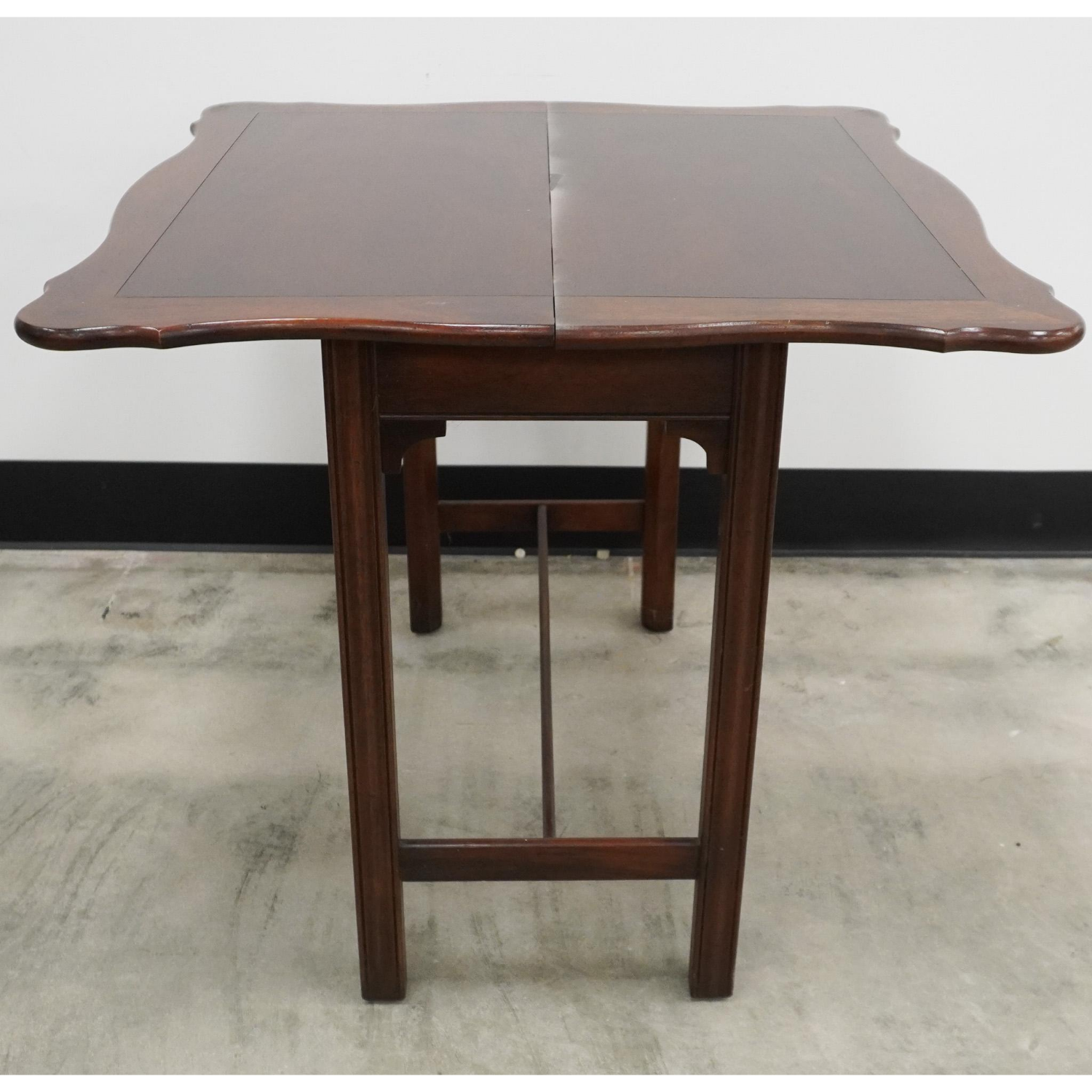 Free Delivery - George III Style Mahogany Fold Top Card Table Image #2 | Ivy Store
