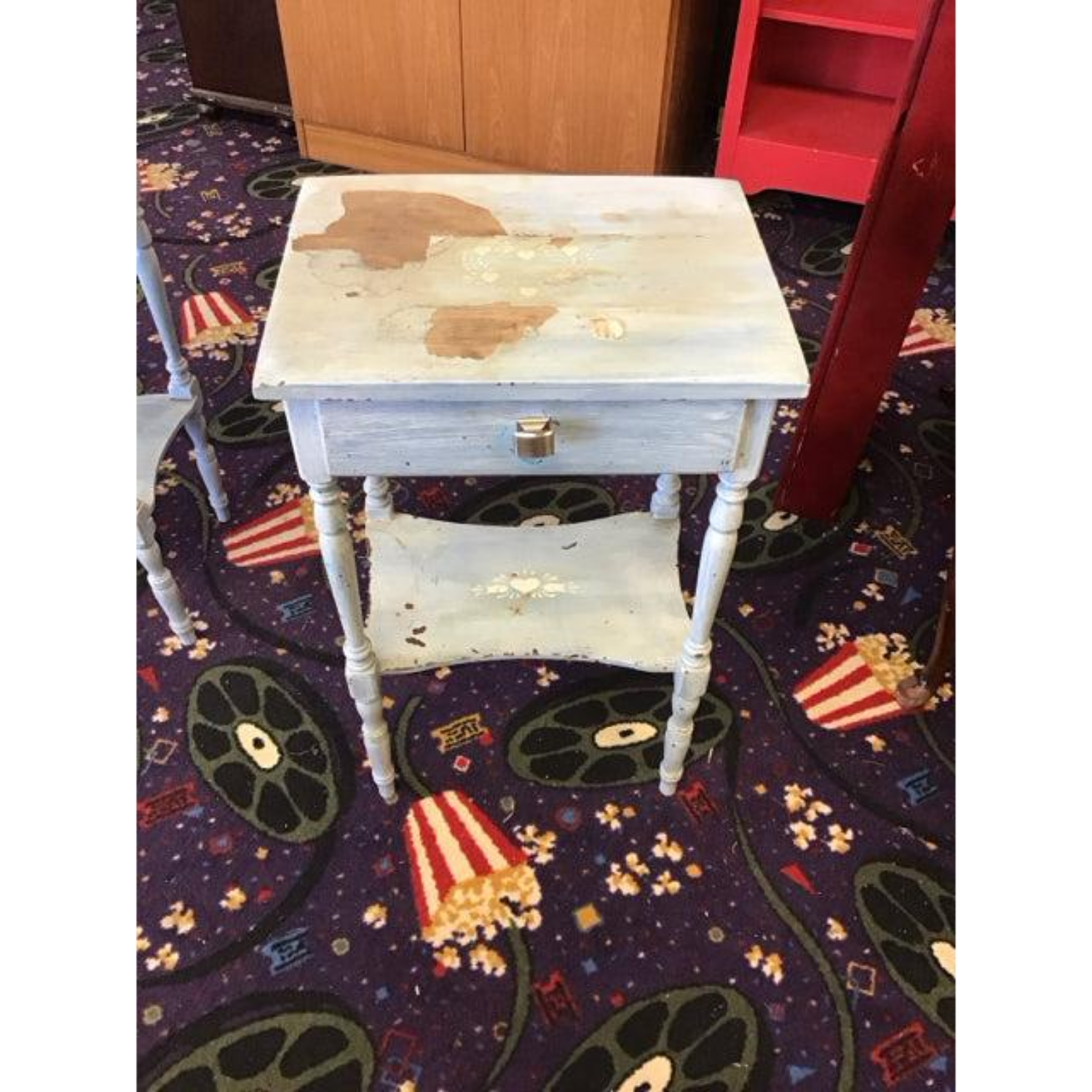 Free Delivery - Charming Vintage Nightstand with Drawer and Distressed Finish Image #1 | Ivy Store