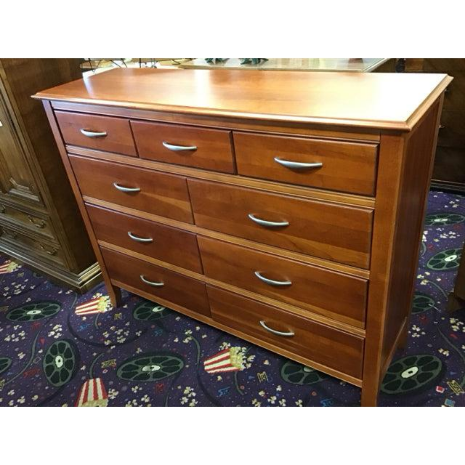 Free Delivery - Basset Dresser with Six Spacious Drawers in Cherry Finish Image #1 | Ivy Store