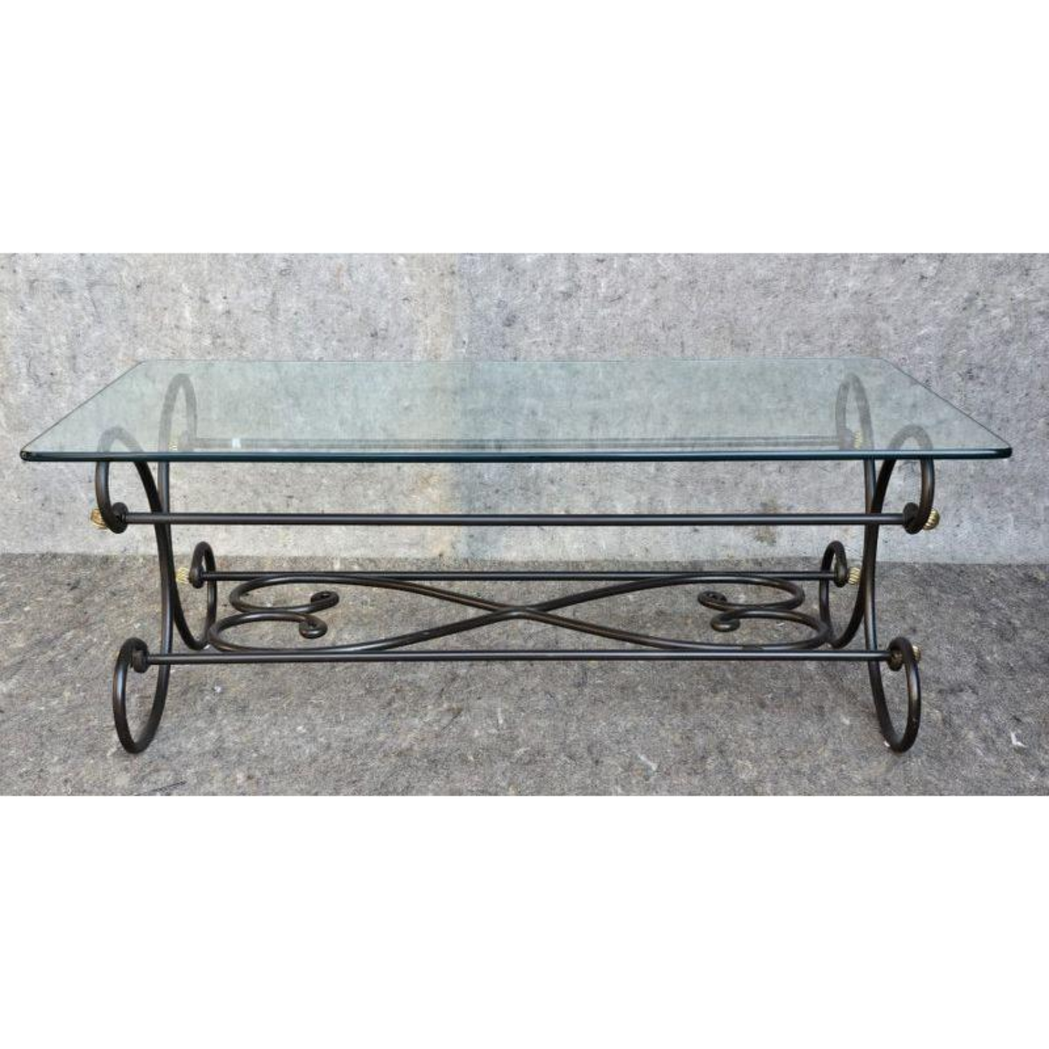 Free Delivery - Elegant Glass Top Coffee Table with Brass Accents Image #2 | Ivy Store