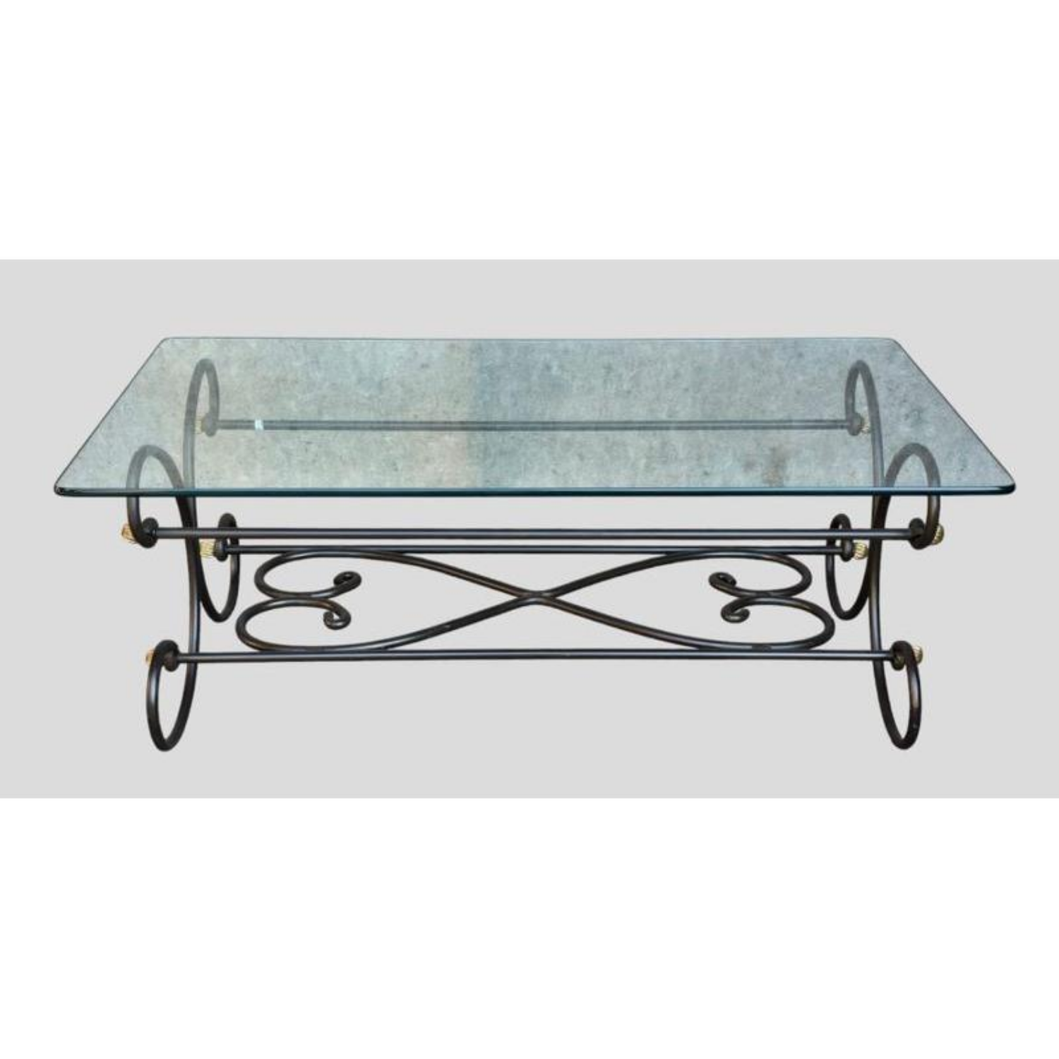 Free Delivery - Elegant Glass Top Coffee Table with Brass Accents Image #1 | Ivy Store
