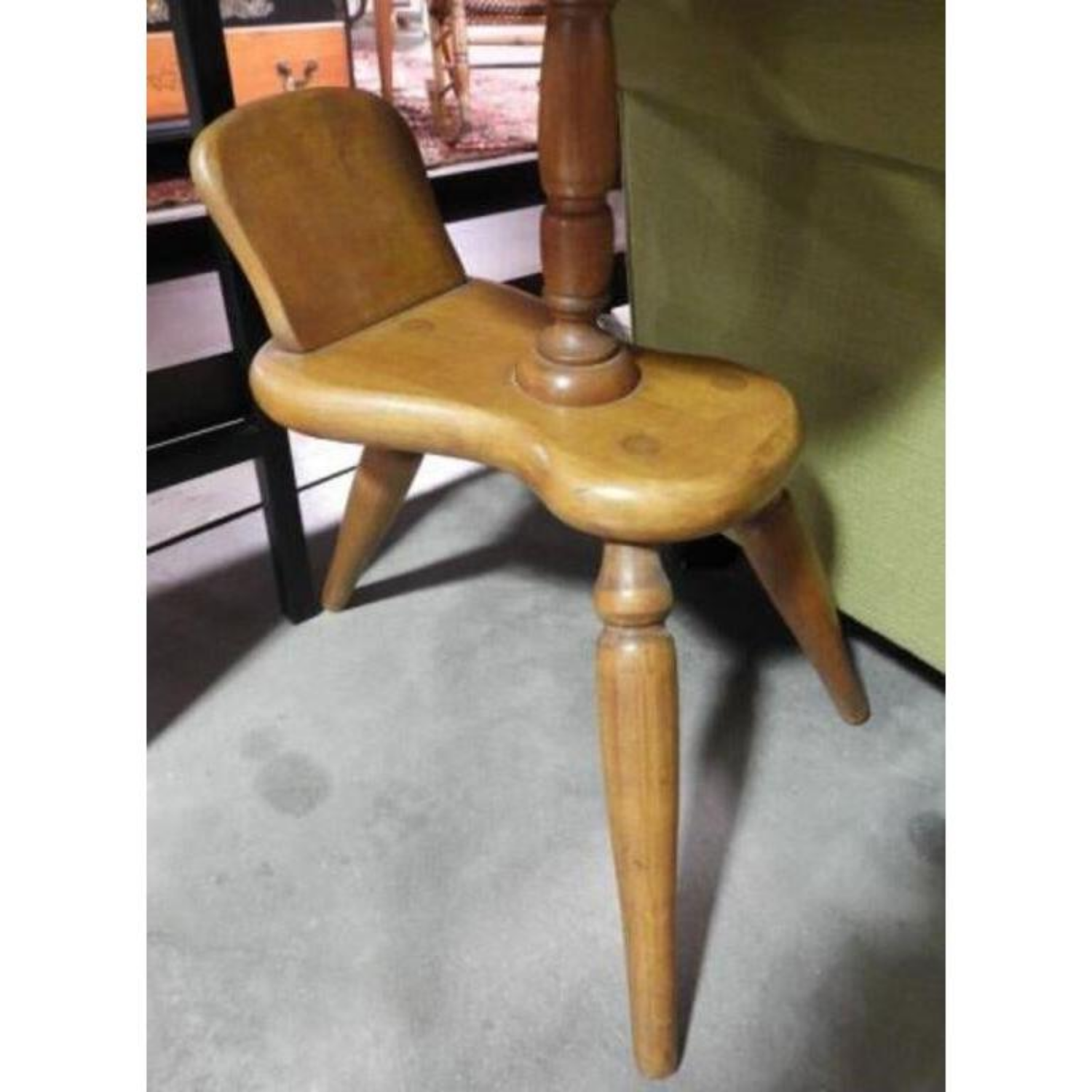 Free Delivery - Three-Legged Milking Stool End Table with Unique Design Image #2 | Ivy Store