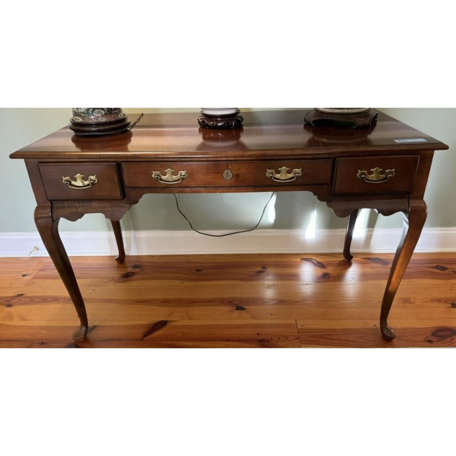 Free Delivery - Cherry Queen Anne Table with Elegant Design and Drawers Image #1 | Ivy Store