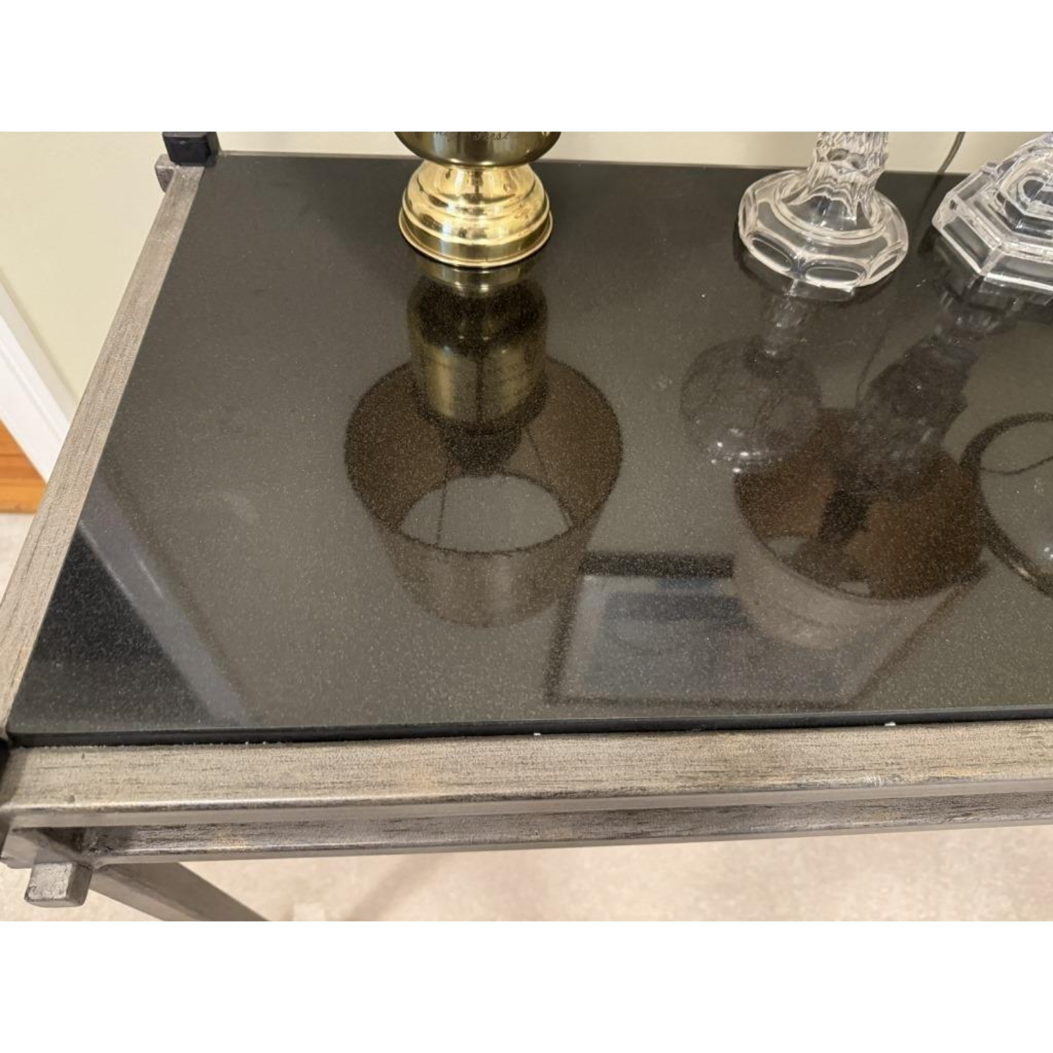 Free Delivery - Marble Top Metal Base Table for Stylish Home Decor Image #2 | Ivy Store
