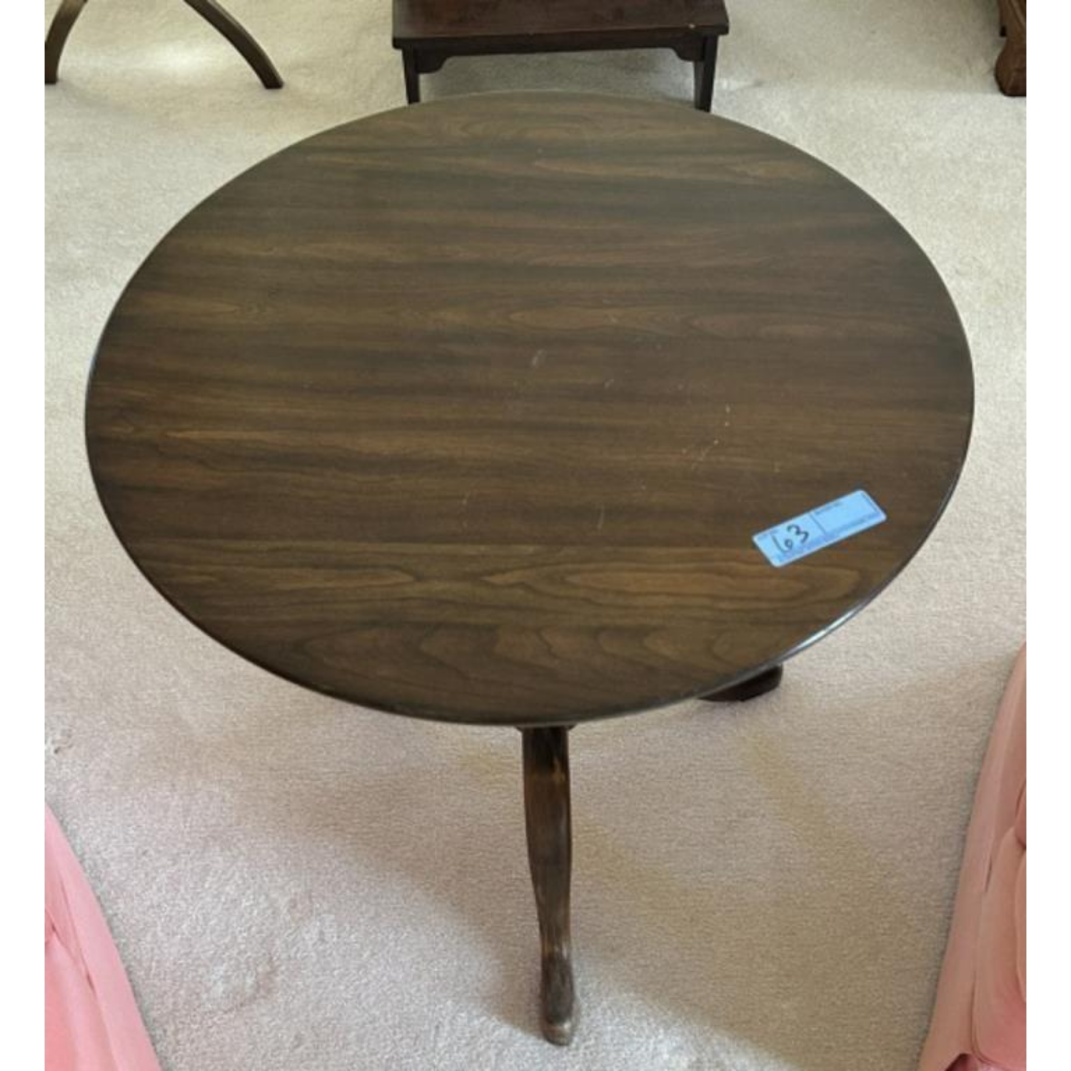 Free Delivery - Cherry Tilt Top Queen Anne Table Image #2 | Ivy Store