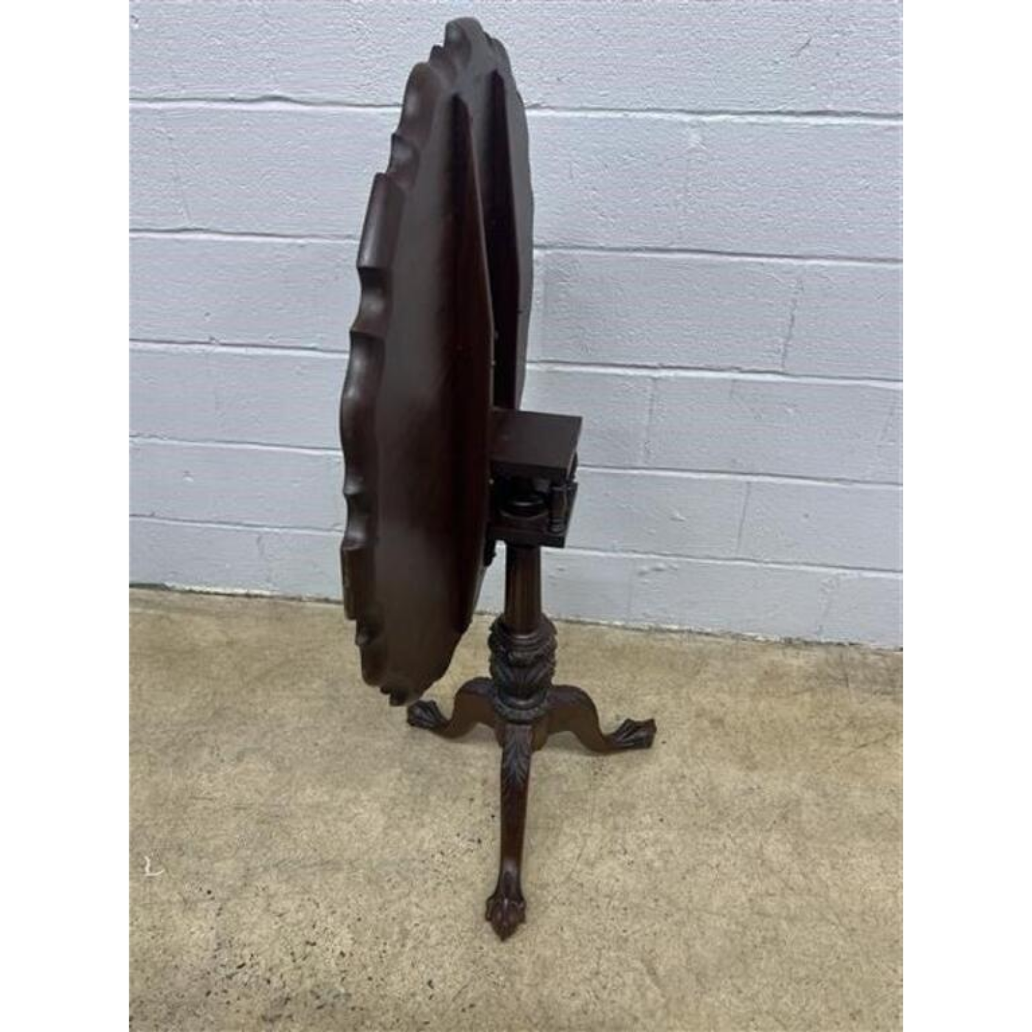 Free Delivery - Vintage Mahogany Tilt Top Bird Cage Table Antique Designer Furniture image | Ivy Store