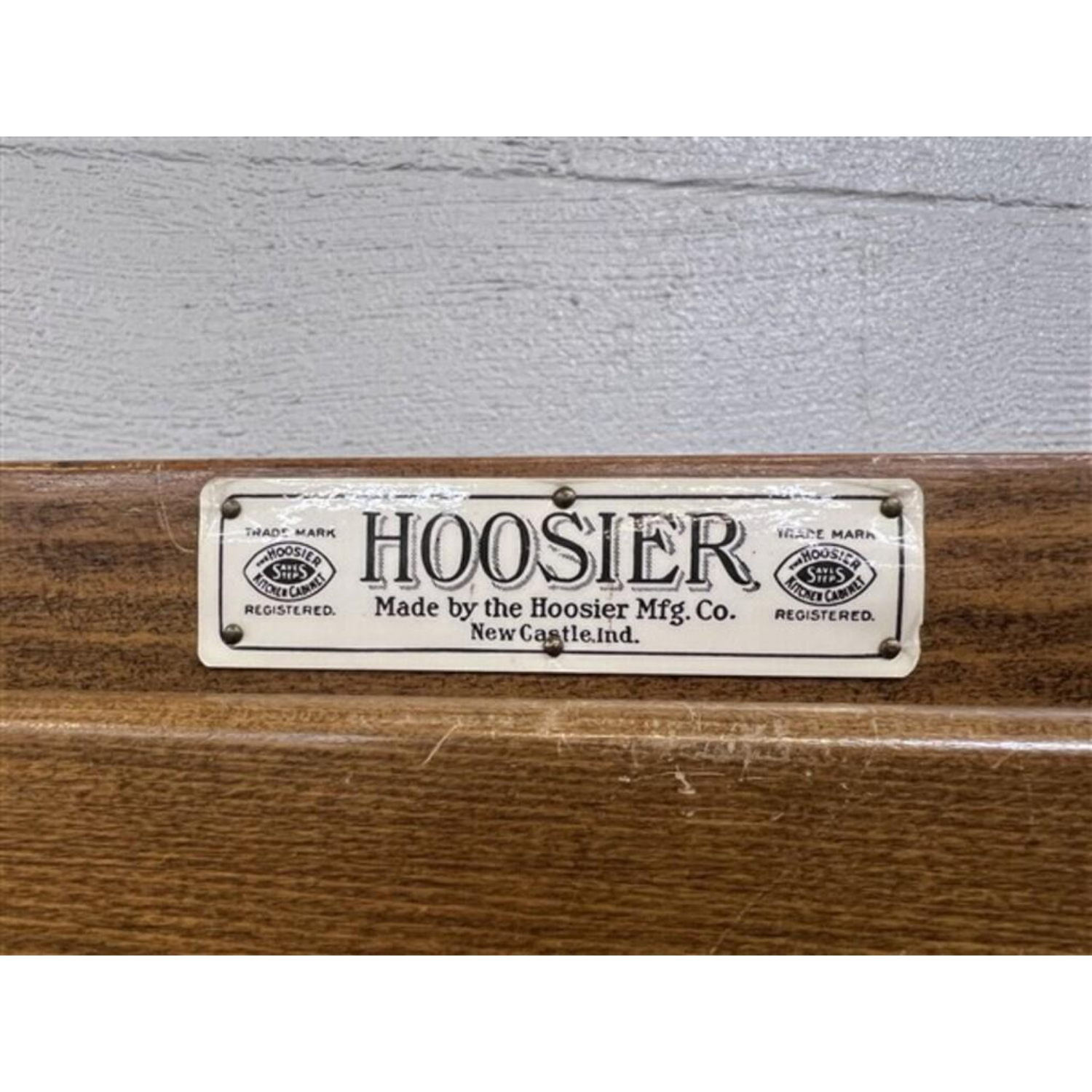 Free Delivery - Vintage Hoosier Kitchen Cabinet with Enamel Top, Storage & Display Image #2 | Ivy Store