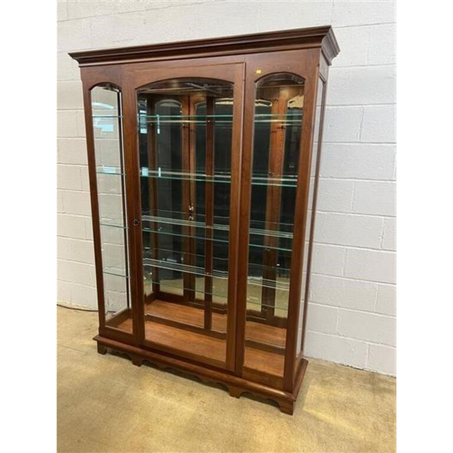 Free Delivery - Modern Curio Cabinet Display Storage with Mirrored Back Antique Style Image #1 | Ivy Store