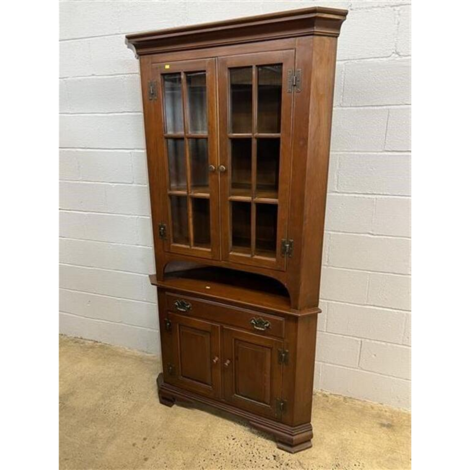 Free Delivery - Vintage Cherry Corner Cupboard Cabinet Storage Display Image #1 | Ivy Store