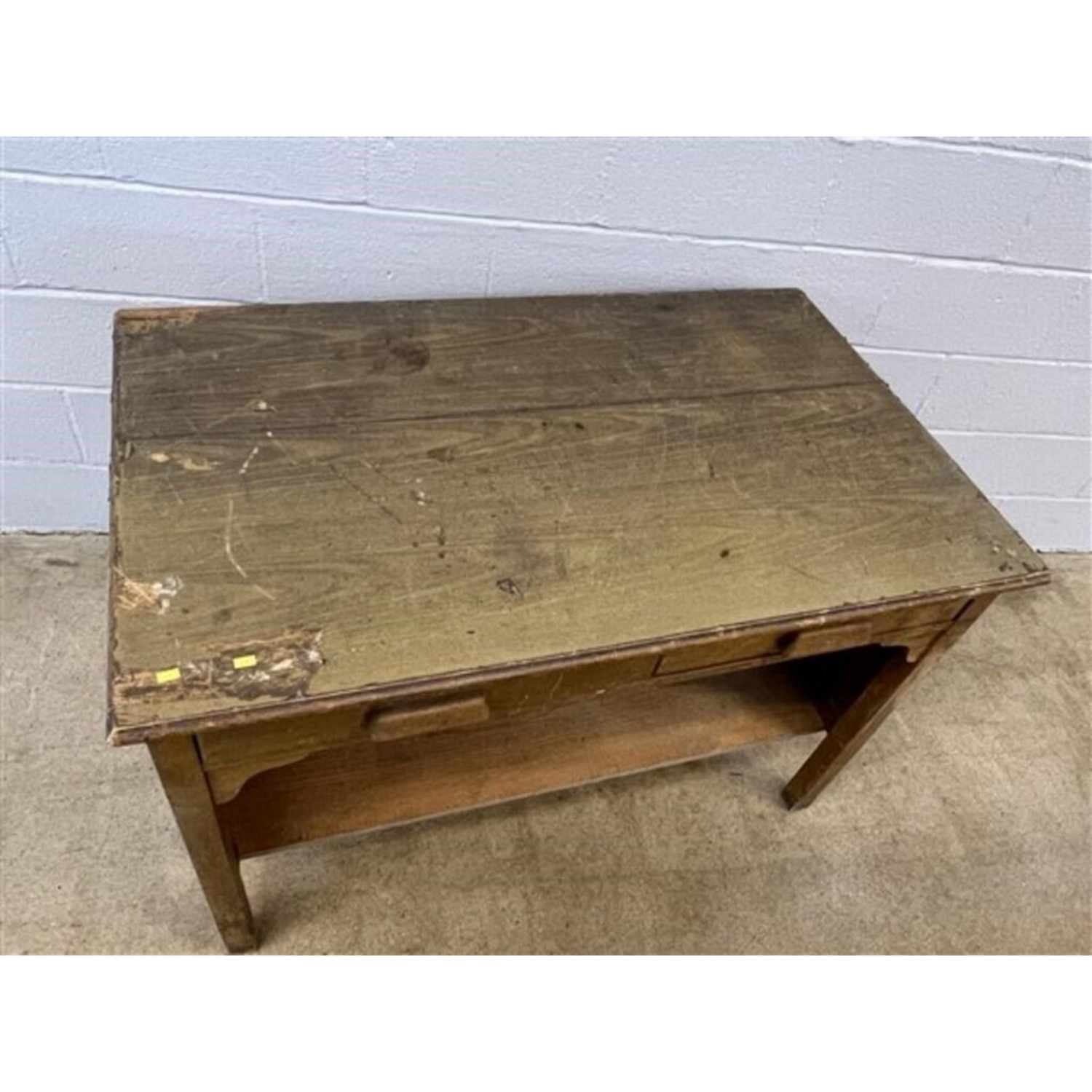 Free Delivery - Vintage 2-Drawer Work Table Rustic Kitchen Table Desk Image #2 | Ivy Store