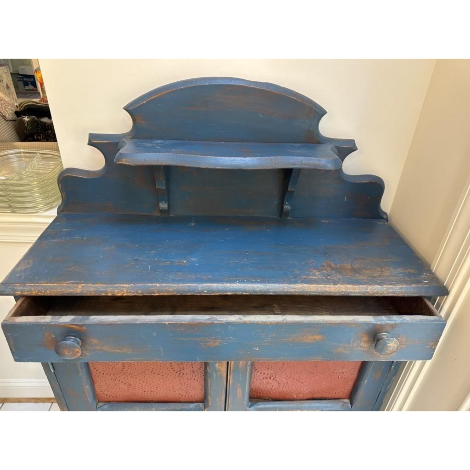 Free Delivery - Antique Pie Safe Jelly Cupboard Rustic Storage Cabinet Vintage image | Ivy Store