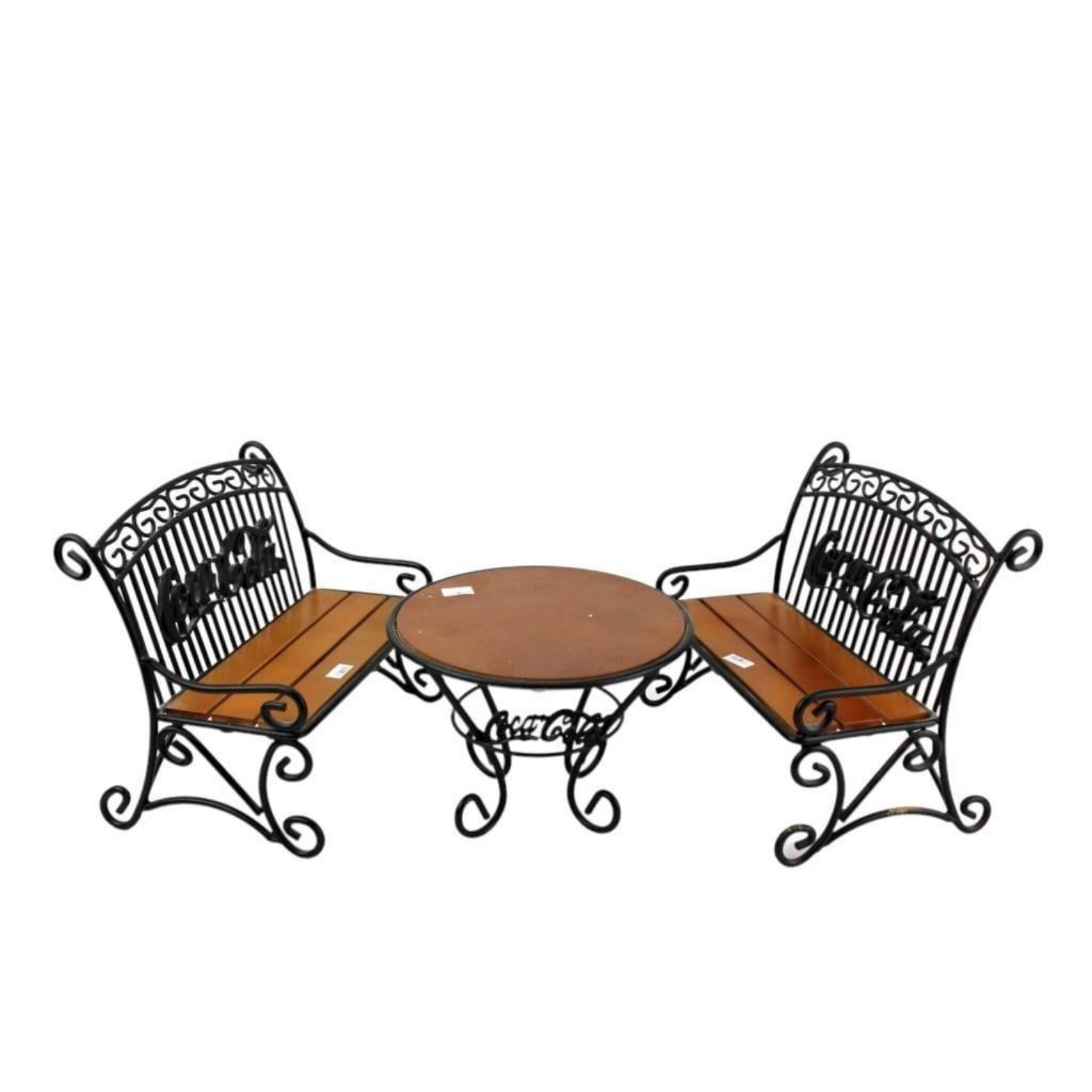 Free Delivery - Vintage Coca Cola Patio Table Set with Chairs and Decorative Elements image | Ivy Store