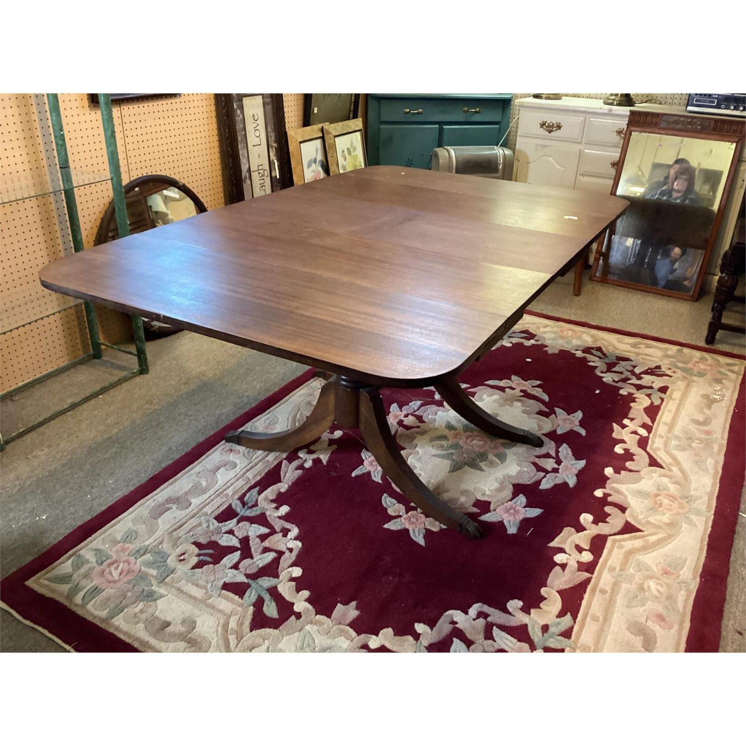 Free Delivery - Vintage Mahogany Drop Leaf Clawfoot Dining Table Image #1 | Ivy Store