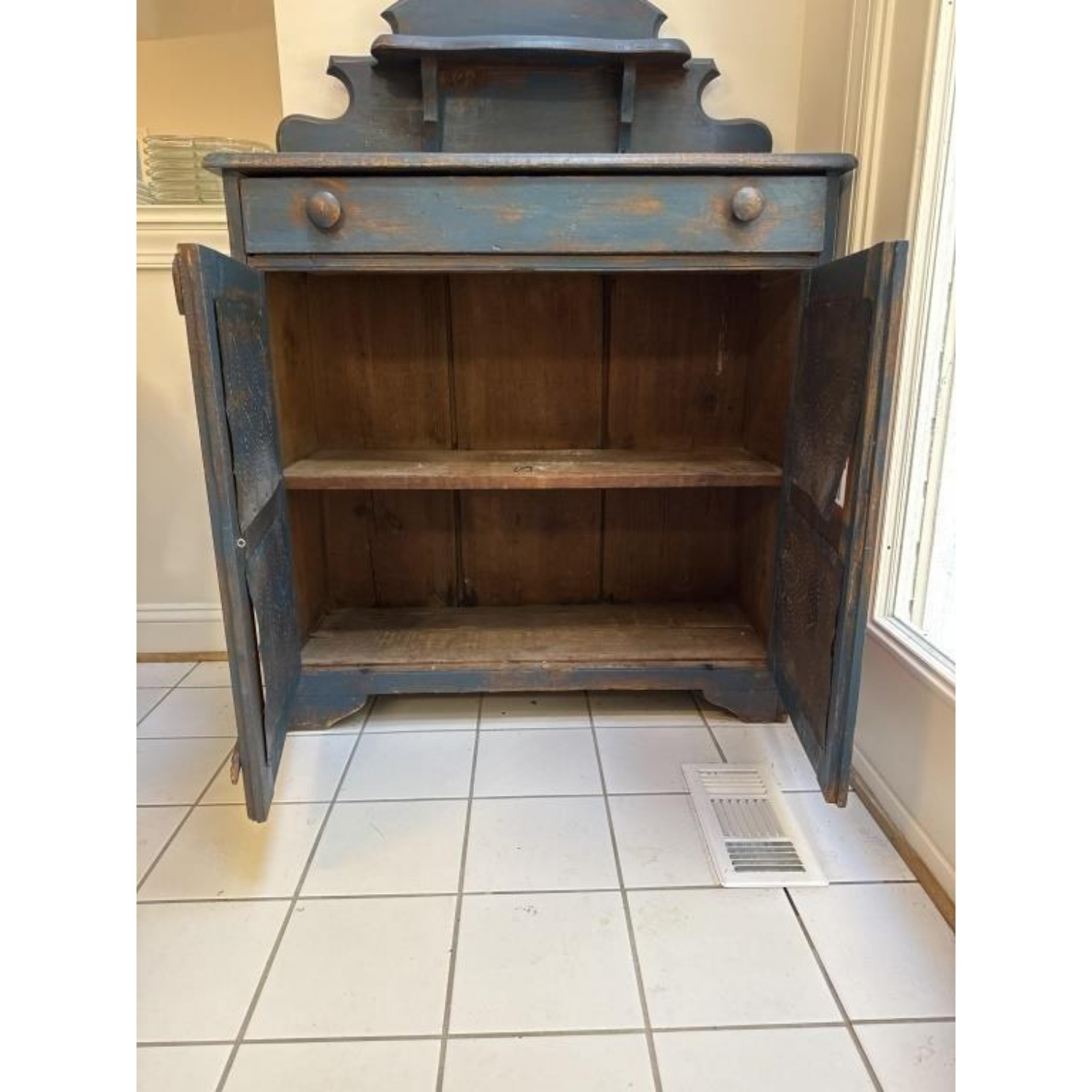 Free Delivery - Antique Pie Safe Jelly Cupboard Rustic Storage Cabinet Vintage image | Ivy Store