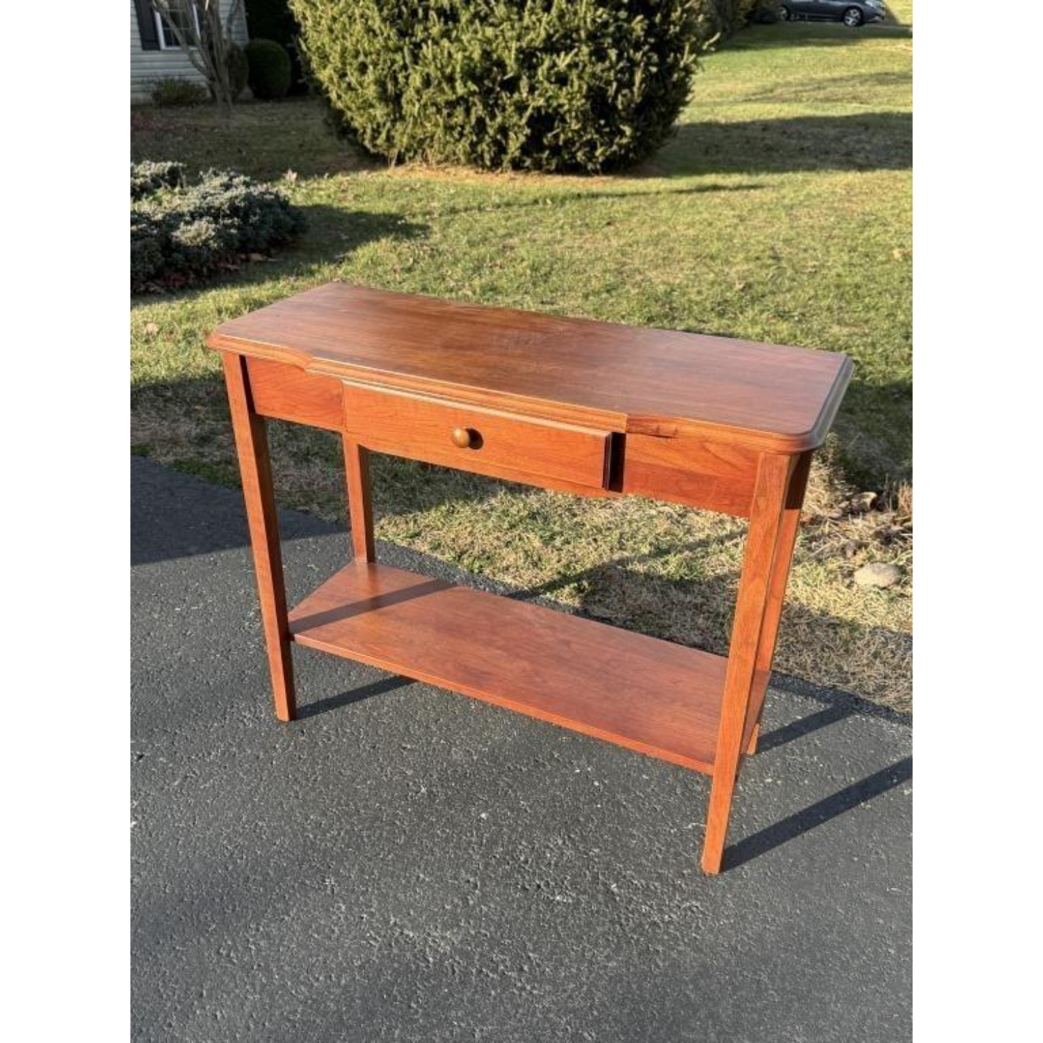 Free Delivery - MCM Mid Century Modern Wooden Sofa Table Console with Drawer Image #1 | Ivy Store