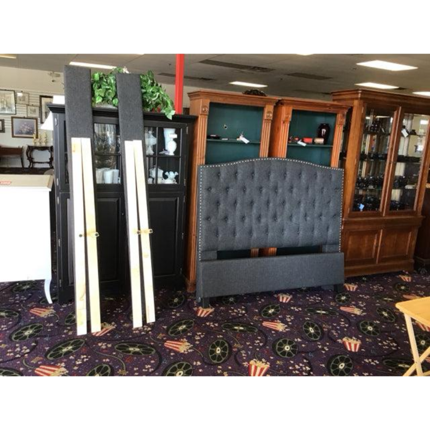Free Delivery - Queen Bed Frame with Upholstered Headboard and Rails Image #1 | Ivy Store