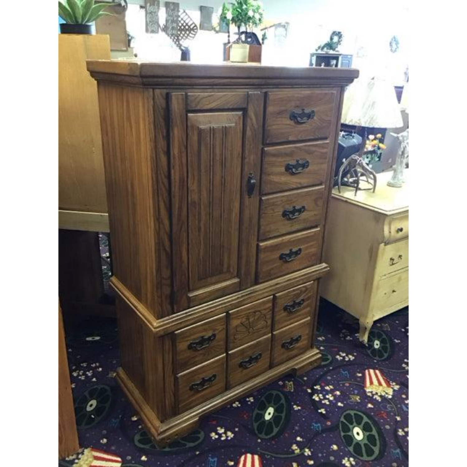 Free Delivery - Chest of Drawers with Decorative Carvings and Multiple Drawers Image #1 | Ivy Store