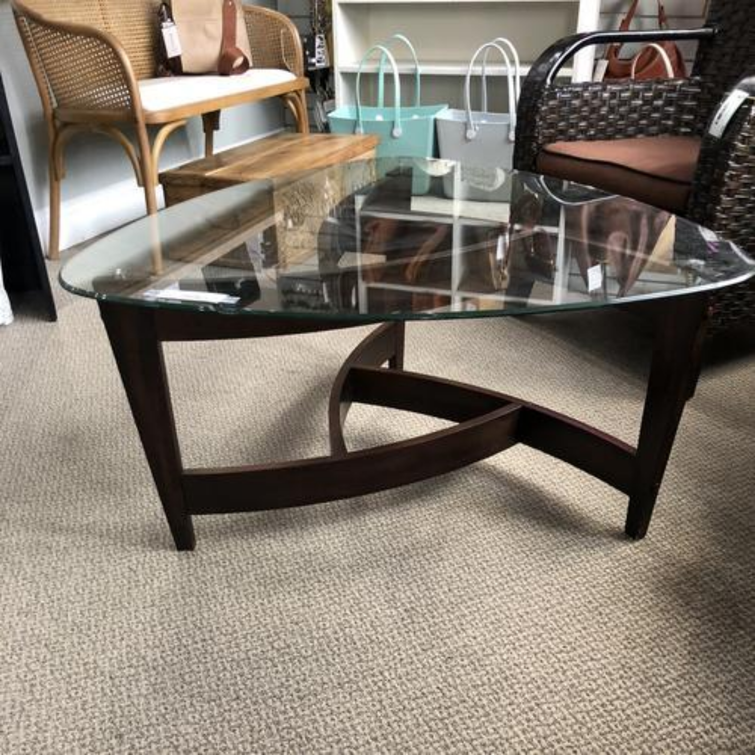 Free Delivery - Modern Glass Top Coffee Table Image #1 | Ivy Store
