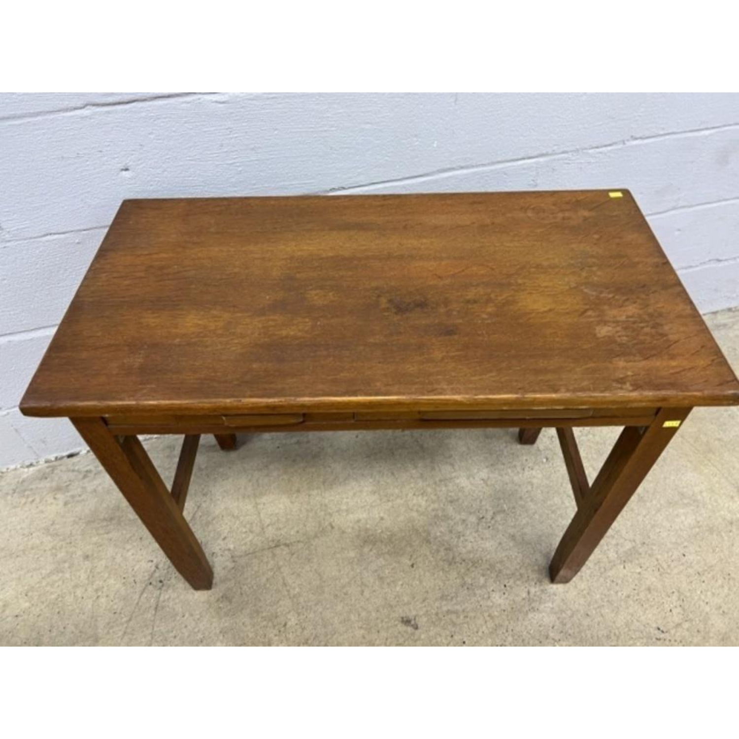 Free Delivery - Vintage Oak Library Table Console Desk with Drawers Image #2 | Ivy Store