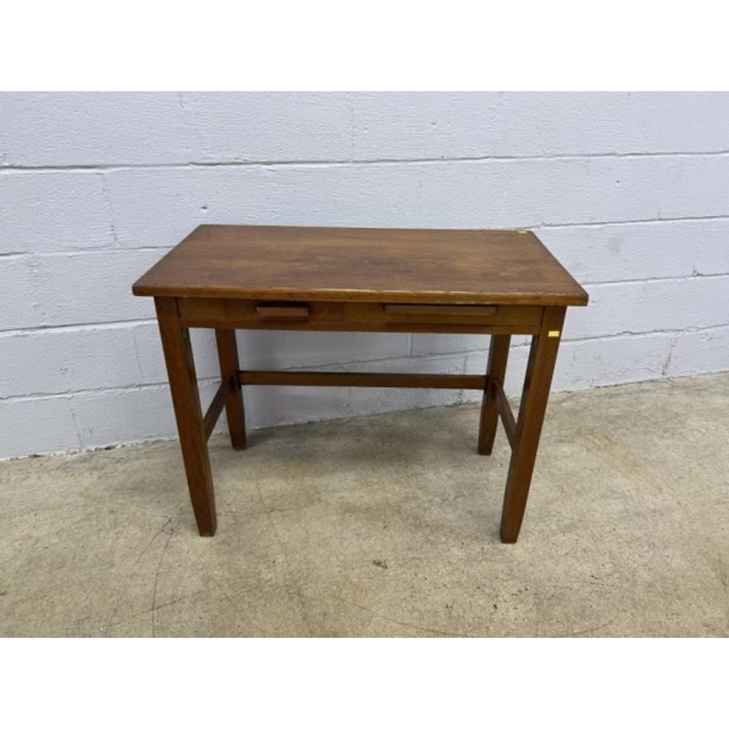 Free Delivery - Vintage Oak Library Table Console Desk with Drawers Image #1 | Ivy Store
