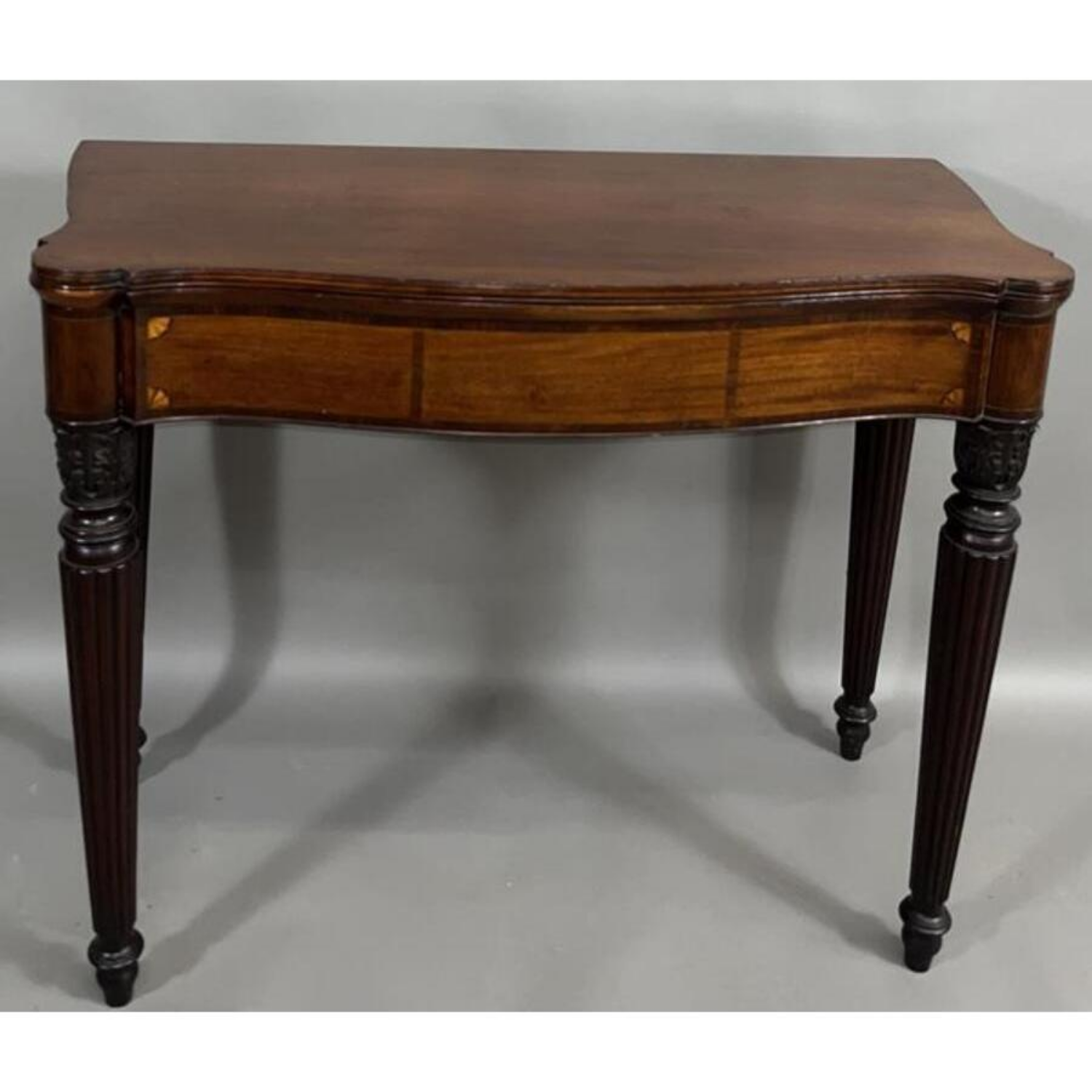 Free Delivery - Antique Inlaid Flip Top Card Table Mahogany Ca. 1820 Image #1 | Ivy Store